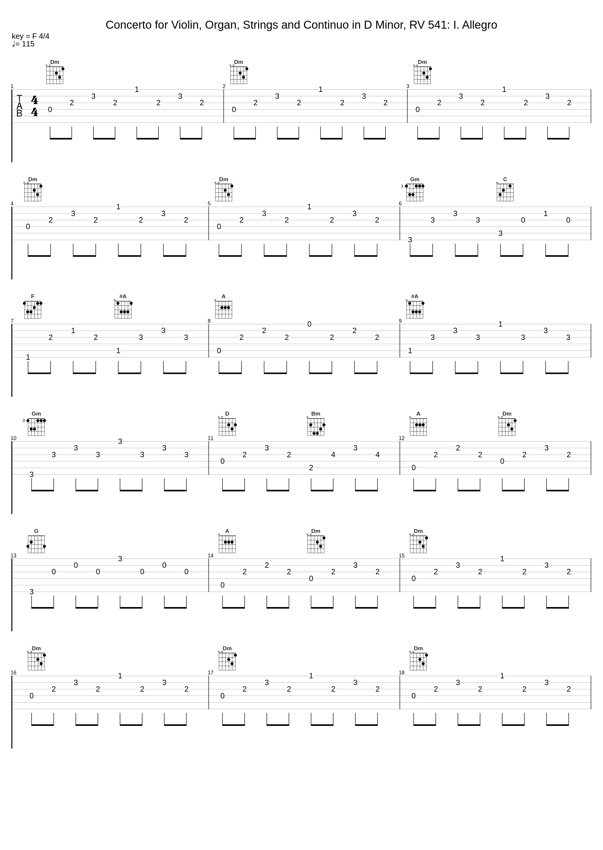 Concerto for Violin, Organ, Strings and Continuo in D Minor, RV 541: I. Allegro_I Solisti di Perugia,Thomas Indermühle,Claudio Brizi,Paolo Franceschini,Giangiacomo Pinardi_1