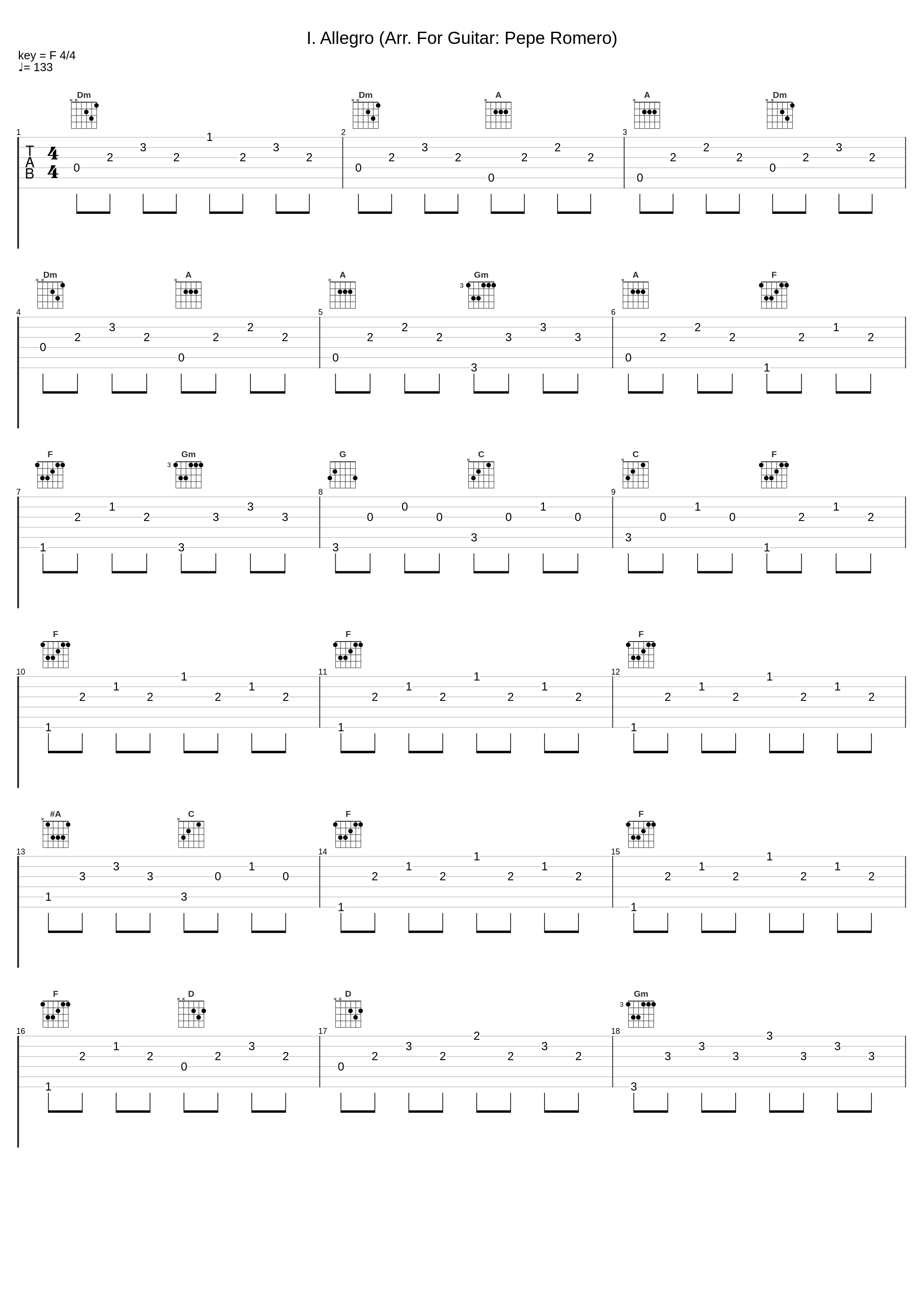 I. Allegro (Arr. For Guitar: Pepe Romero)_Pepe Romero,I Musici,Massimo Paris_1
