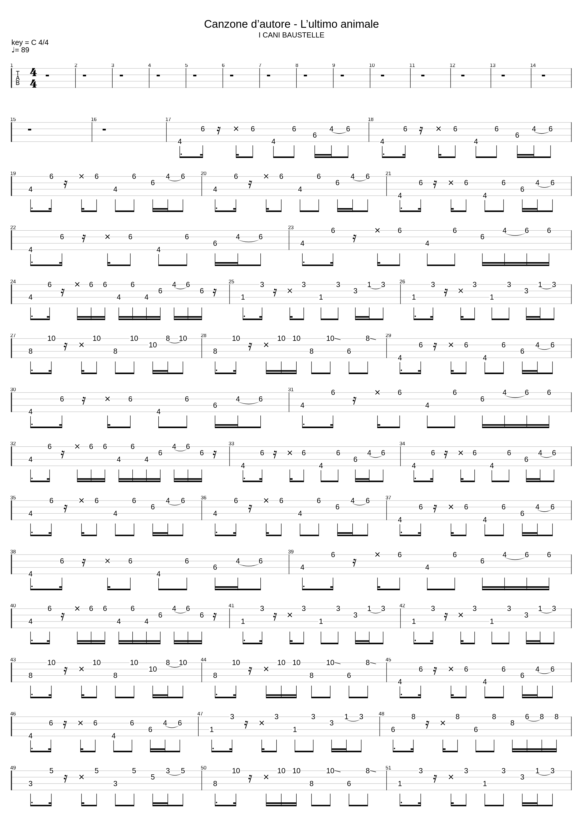 Canzone d’autore - L’ultimo animale_I CANI BAUSTELLE_1