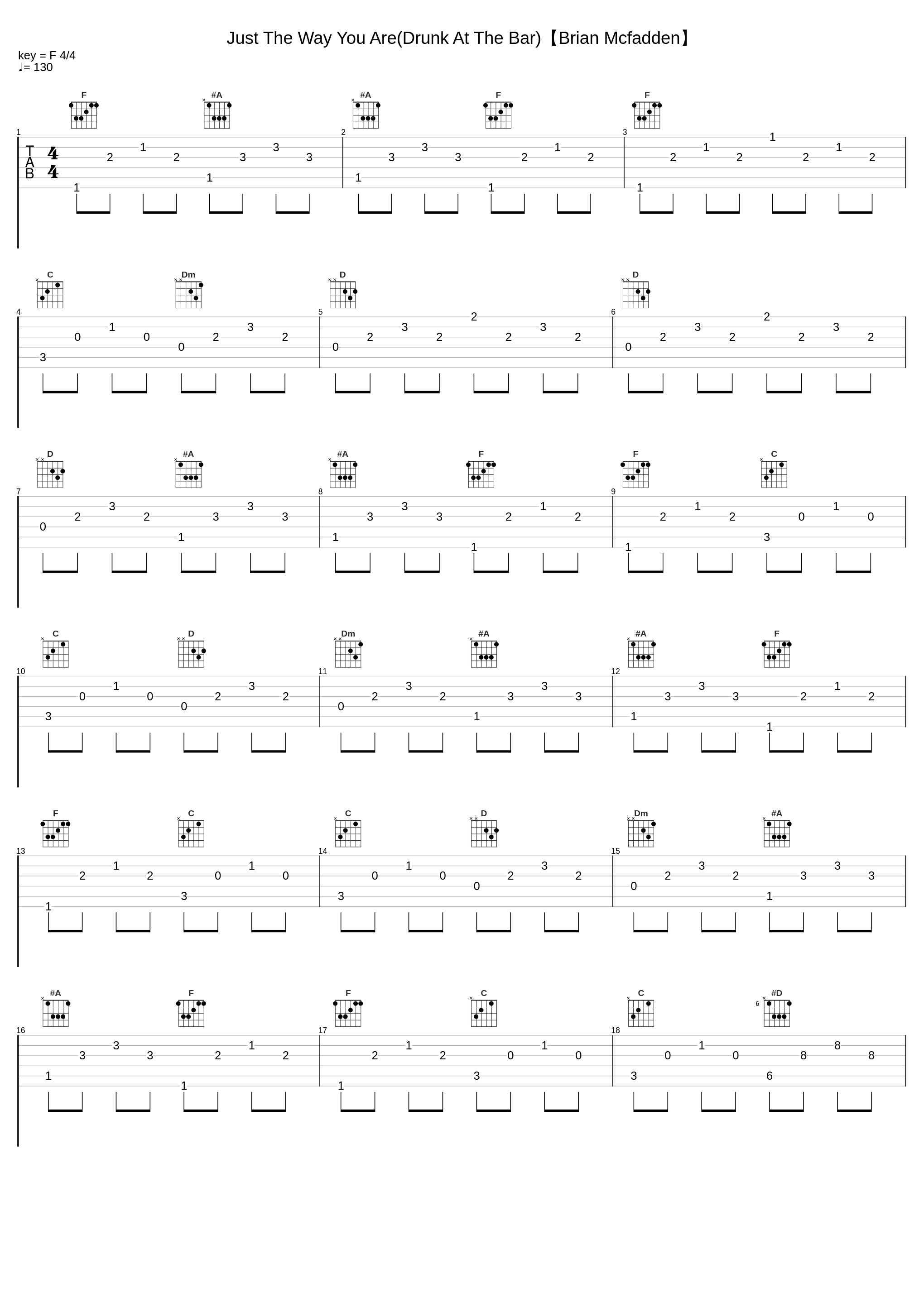 Just The Way You Are(Drunk At The Bar)【Brian Mcfadden】_Brian McFadden_1