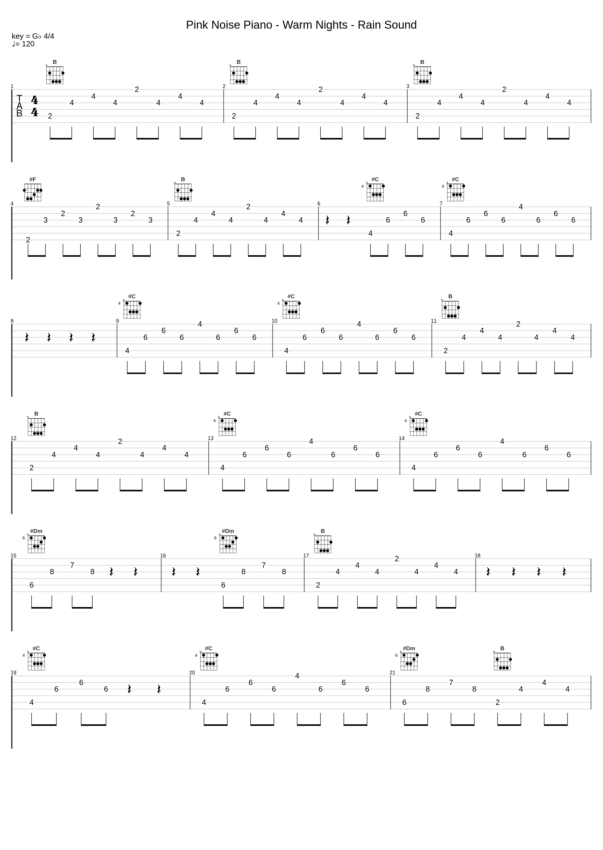 Pink Noise Piano - Warm Nights - Rain Sound_Sleep Music,Pink Noise,Deep Sleep Pink Noises_1