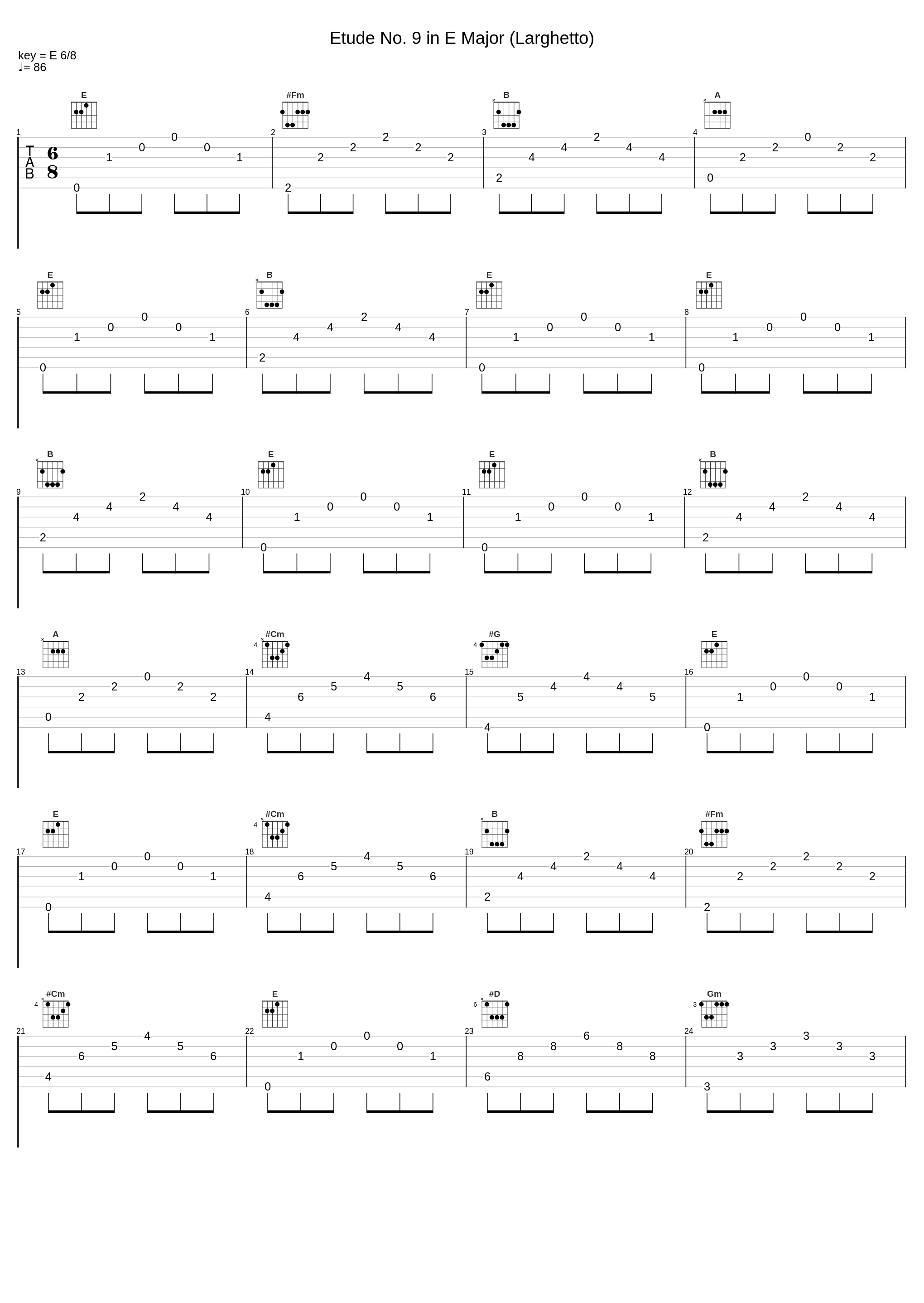 Etude No. 9 in E Major (Larghetto)_Alberto Mesirca_1