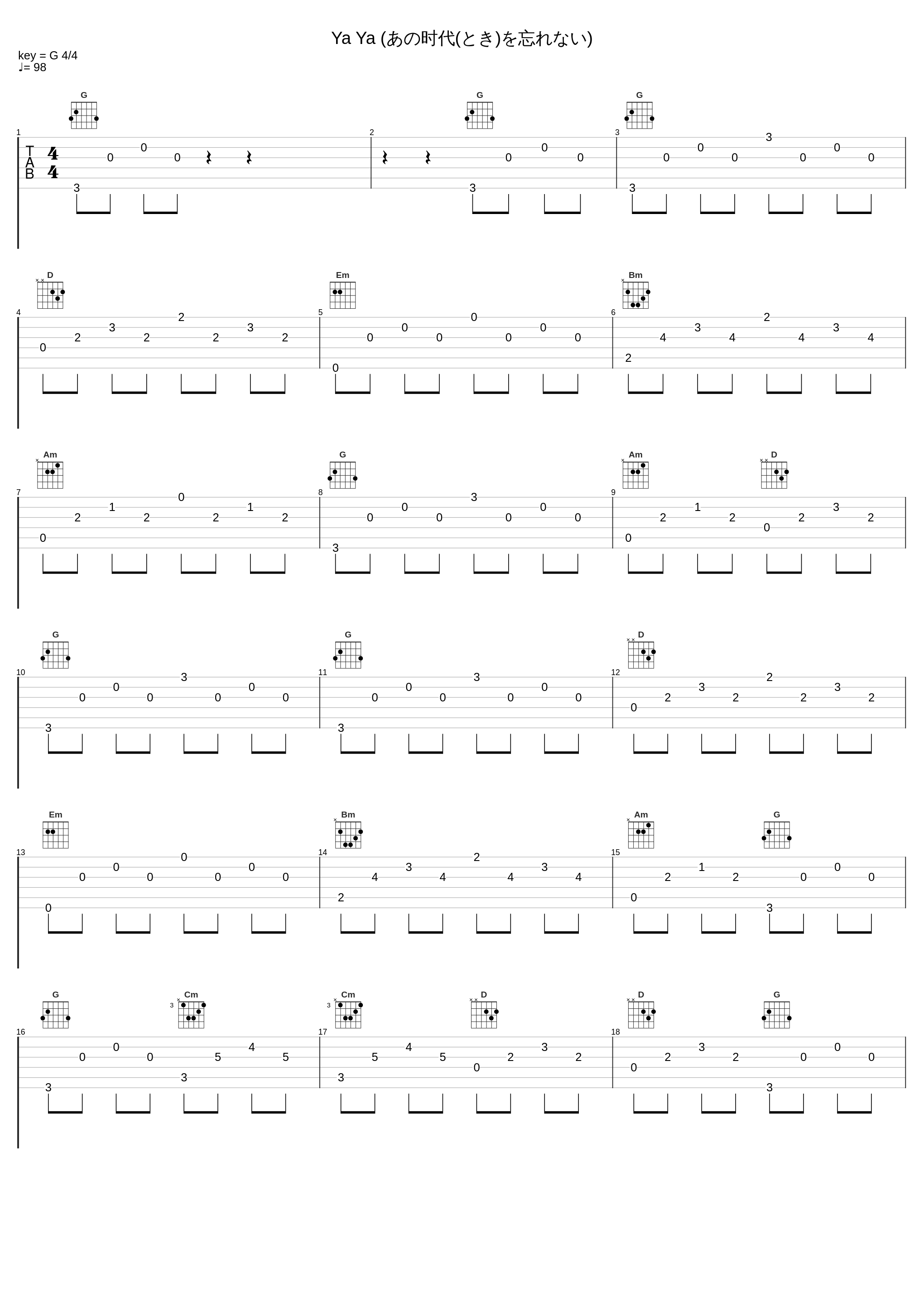 Ya Ya (あの时代(とき)を忘れない)_南方之星_1