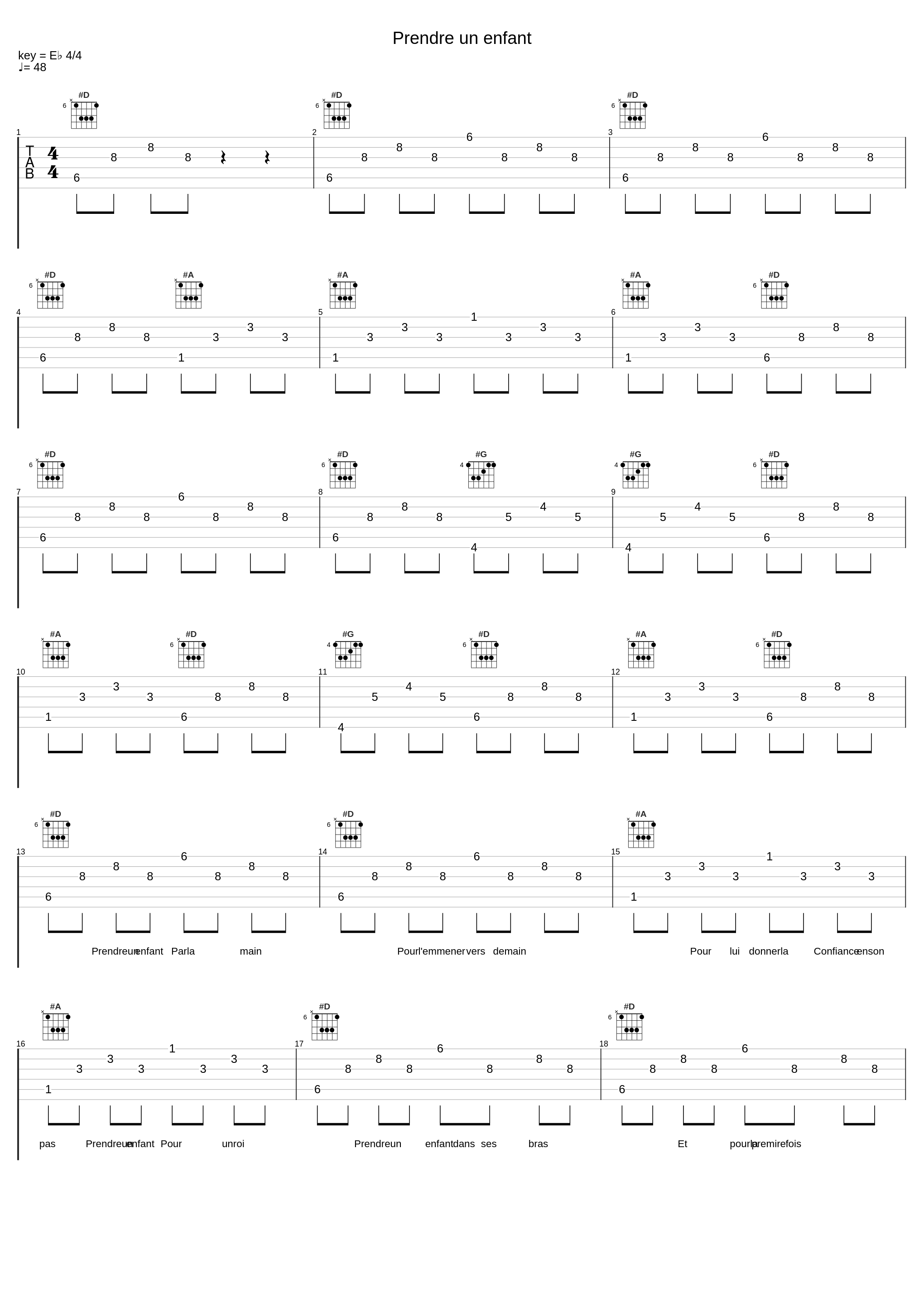 Prendre un enfant_Yves Duteil_1