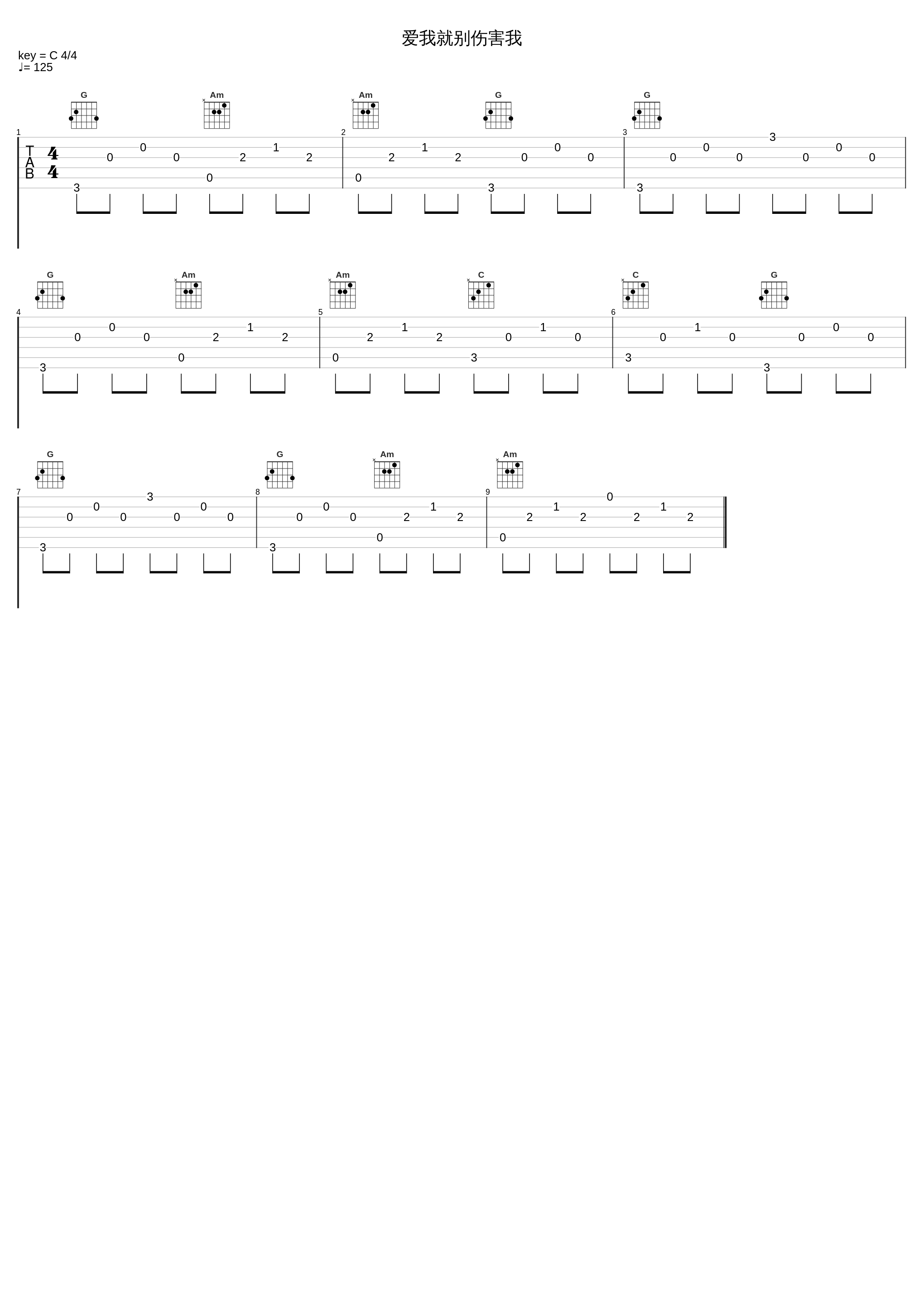 爱我就别伤害我_吉他的天空_1