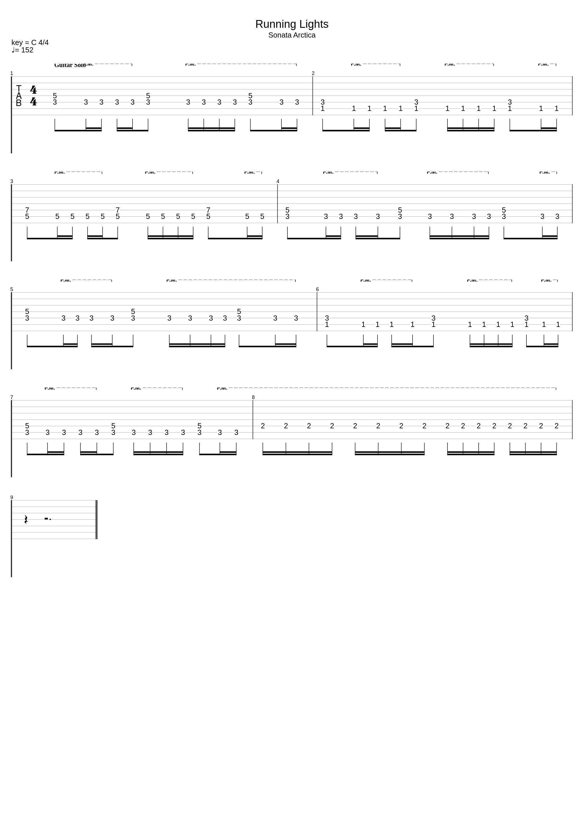 Running Lights Guitar Solo_Sonata Arctica_1
