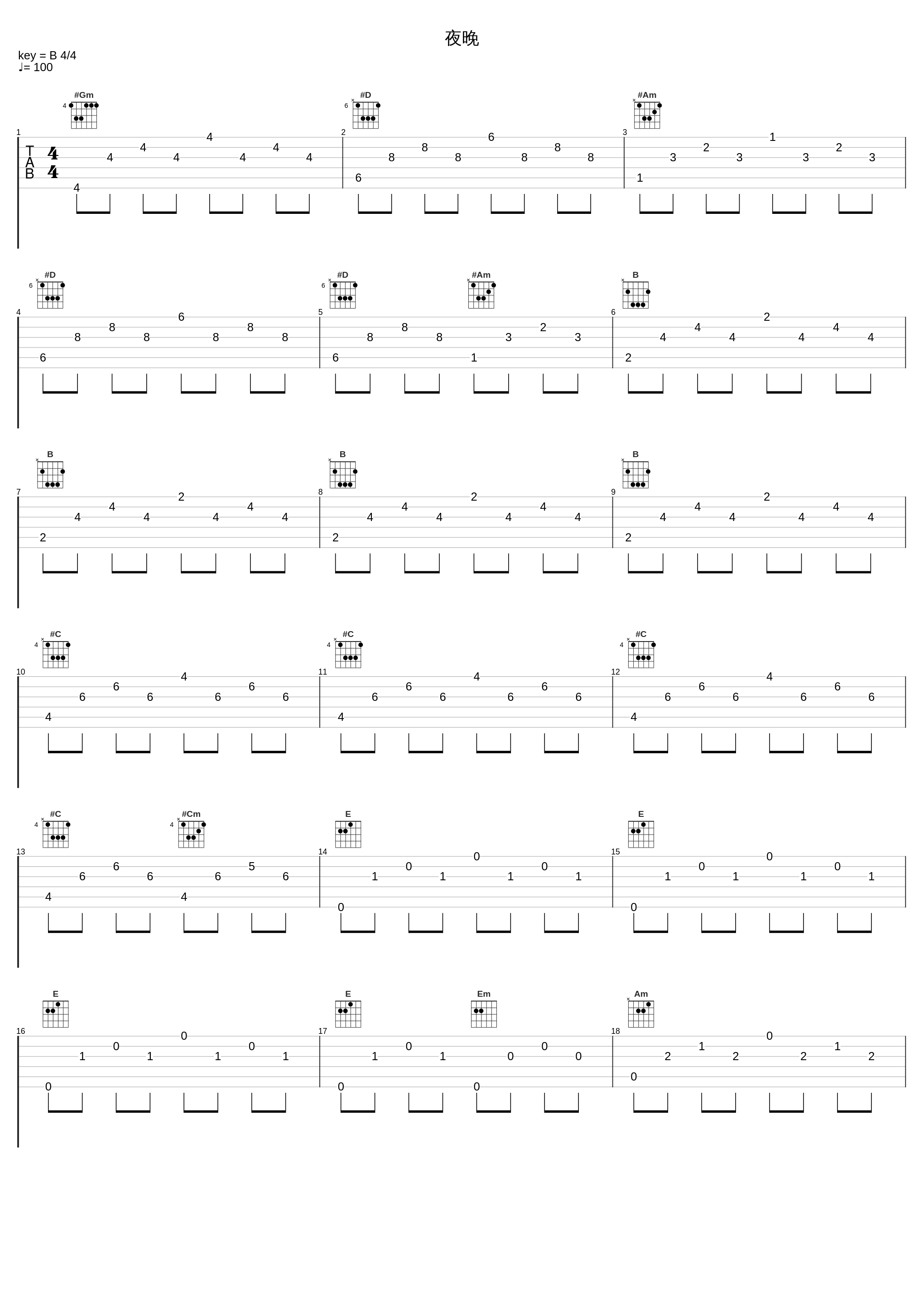 夜晚_钢琴曲_1