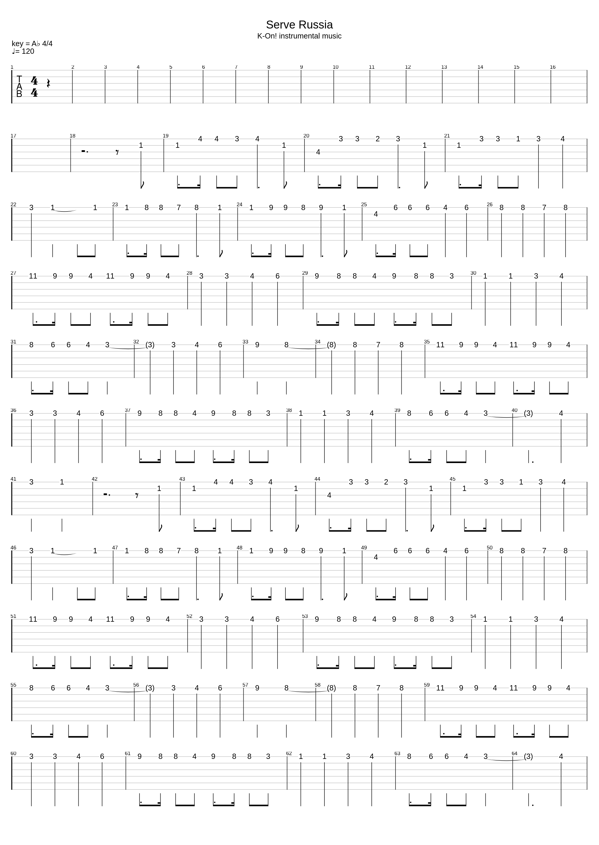 Serve Russia_K-On! Instrumental Music_1