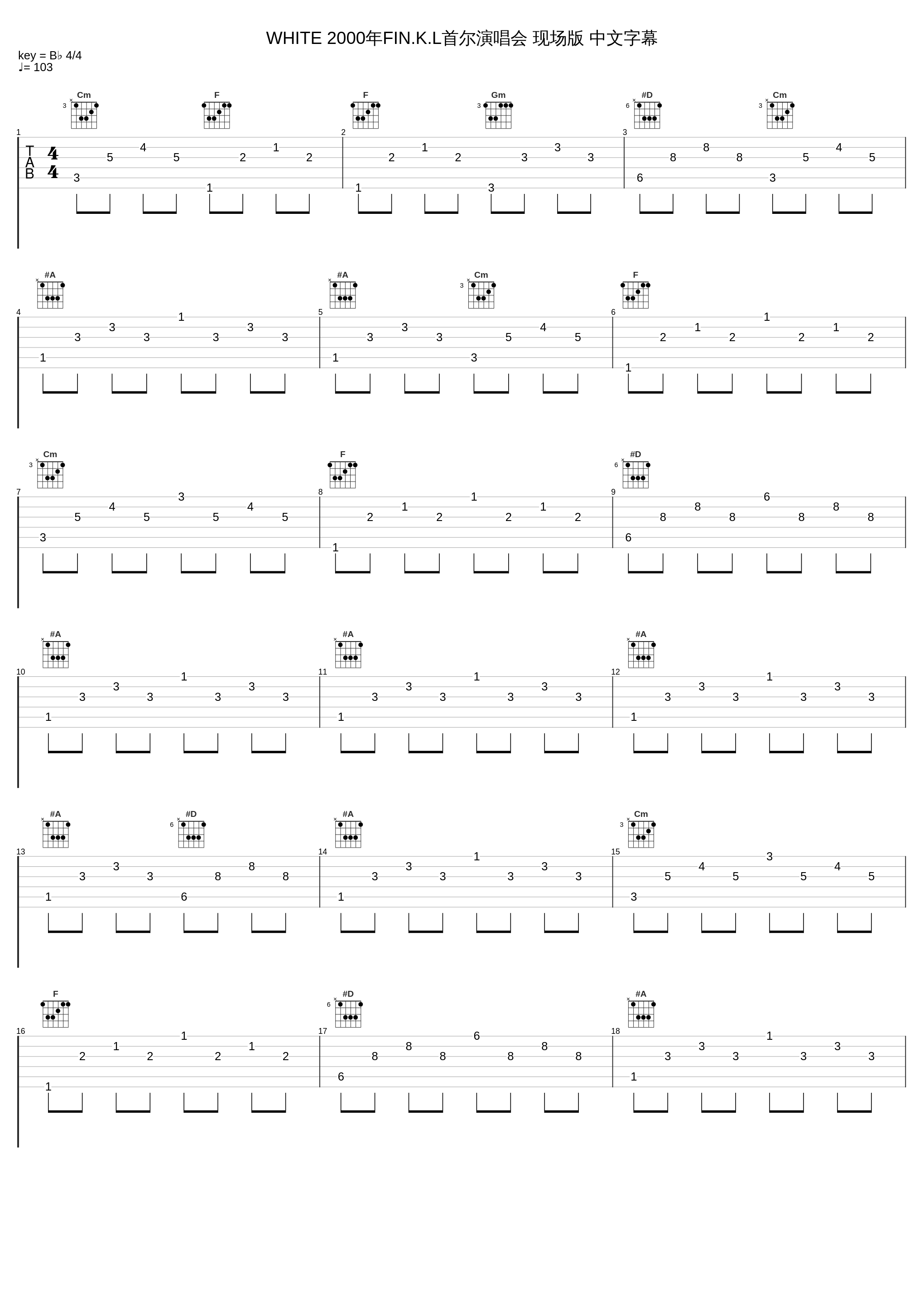 WHITE 2000年FIN.K.L首尔演唱会 现场版 中文字幕_Fin.K.L_1