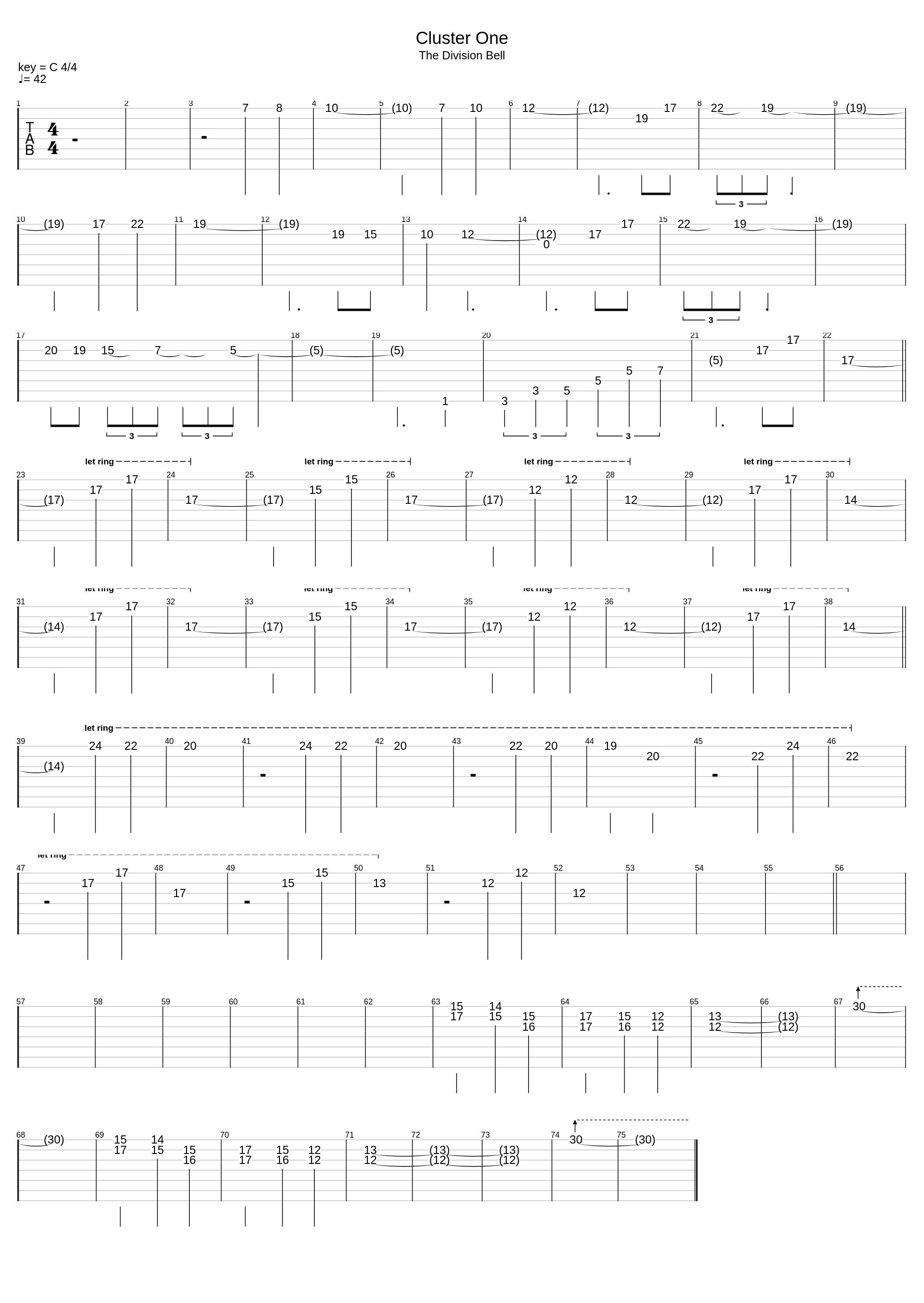 Cluster One (Complete)_Pink Floyd_1