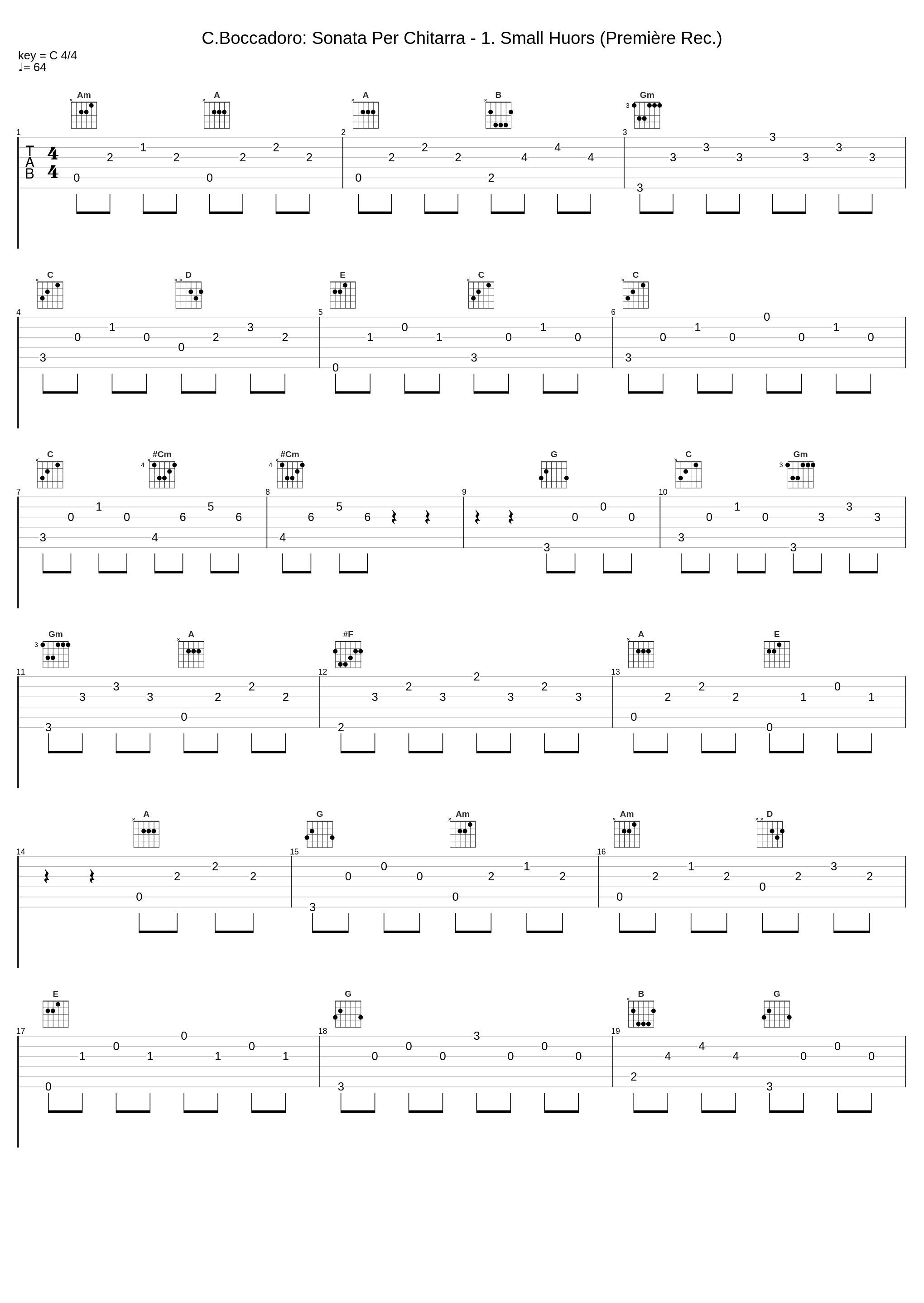 C.Boccadoro: Sonata Per Chitarra - 1. Small Huors (Première Rec.)_Alberto Mesirca_1
