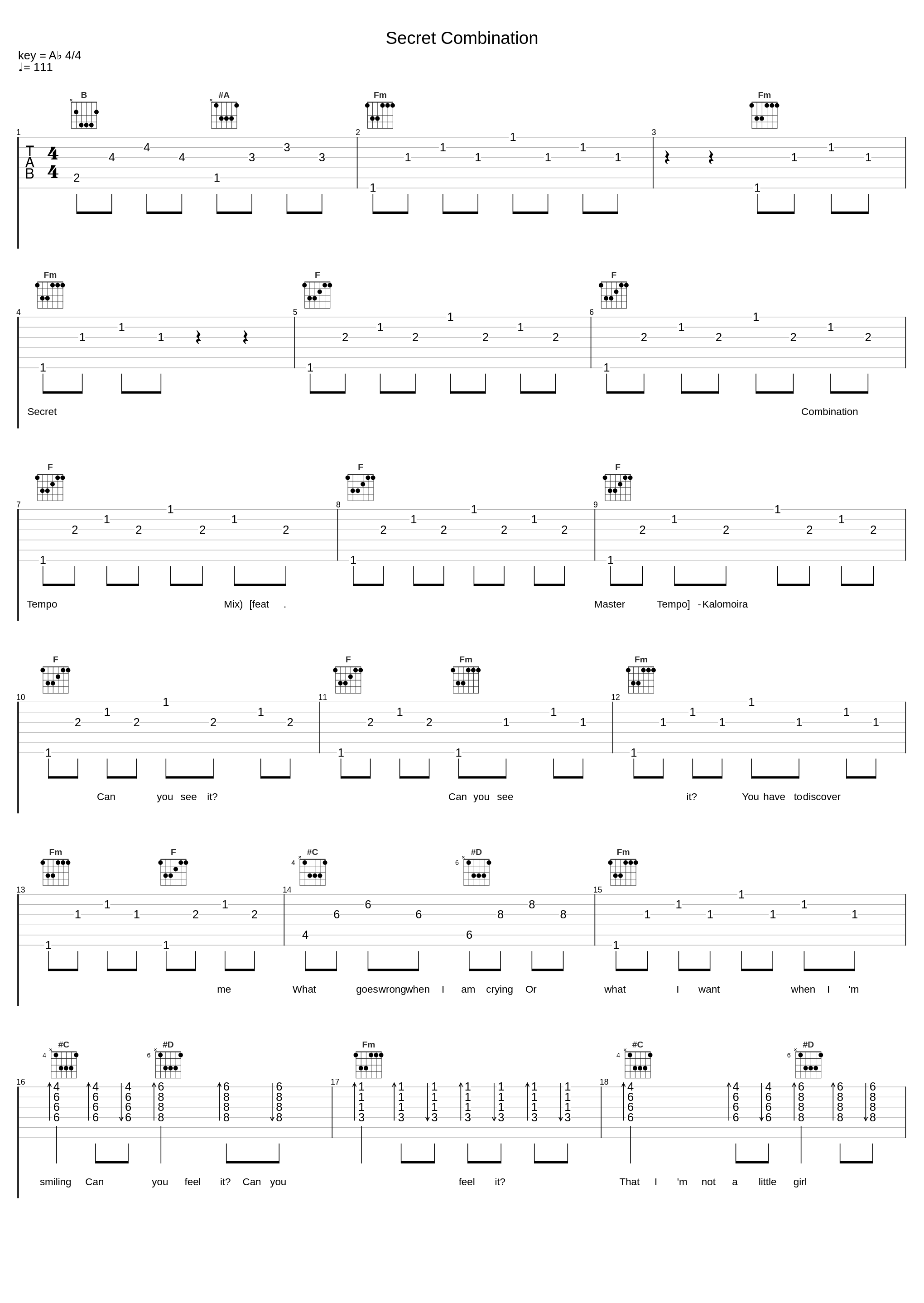 Secret Combination_Kalomira,Master Tempo_1