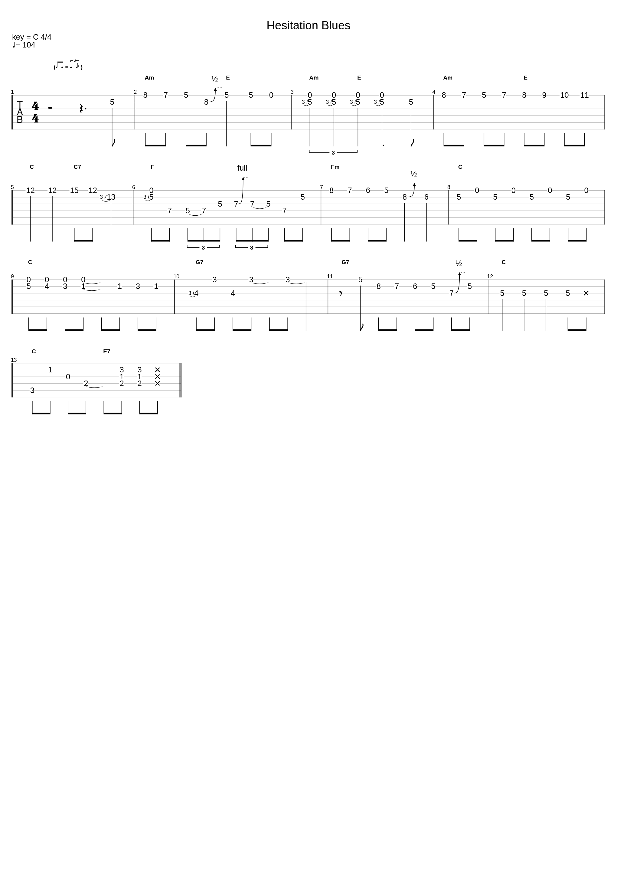 Hesitation Blues - Guitar Solo_Jug Band_1