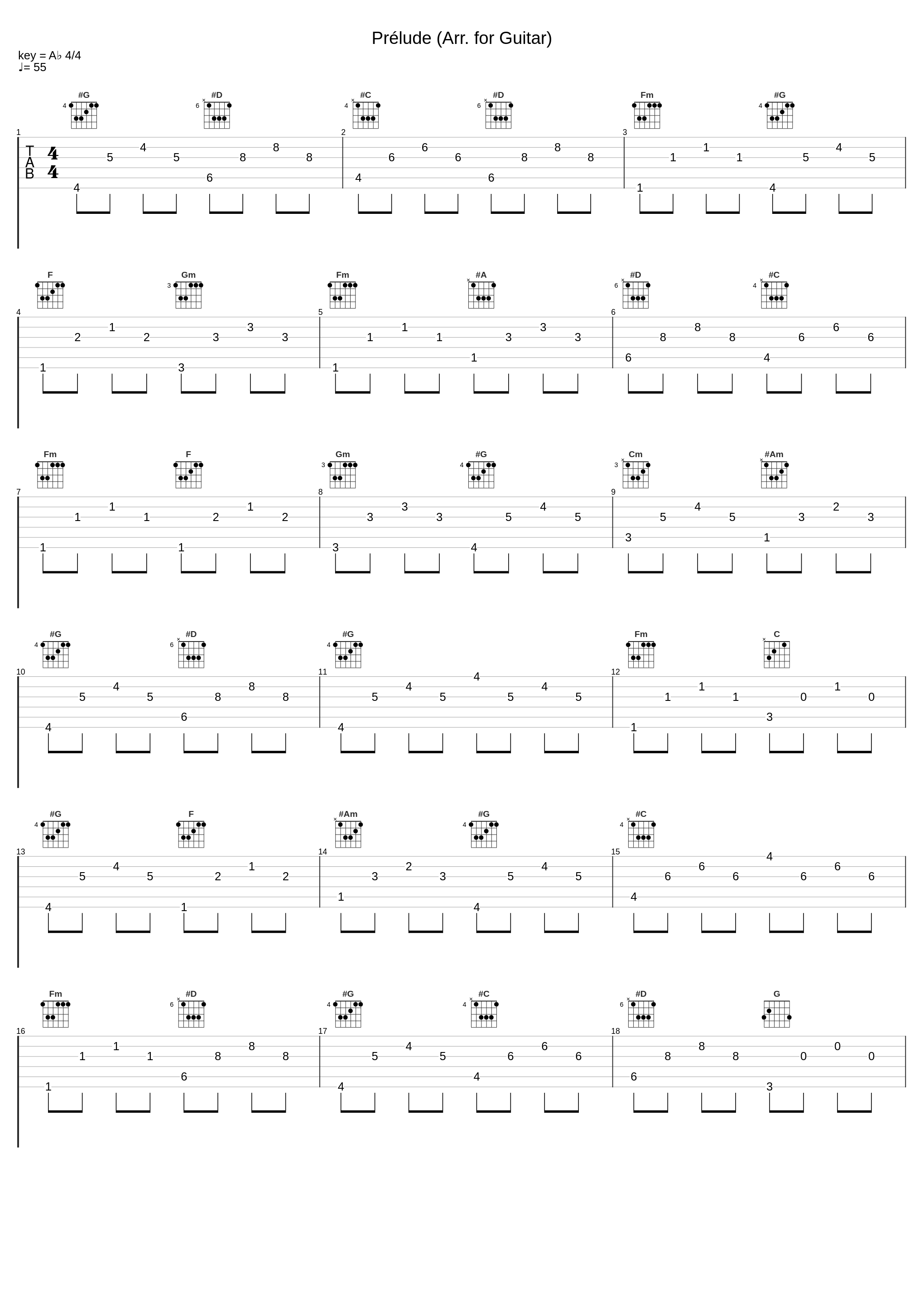 Prélude (Arr. for Guitar)_Noël Akchoté_1