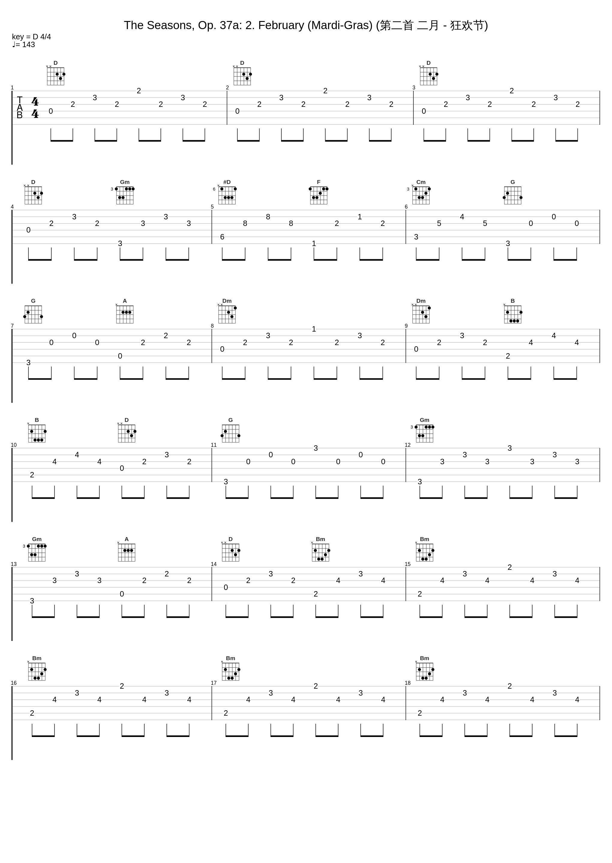 The Seasons, Op. 37a: 2. February (Mardi-Gras) (第二首 二月 - 狂欢节)_Georgi Cherkin,Grigor Palikarov,Classic FM Orchestra_1