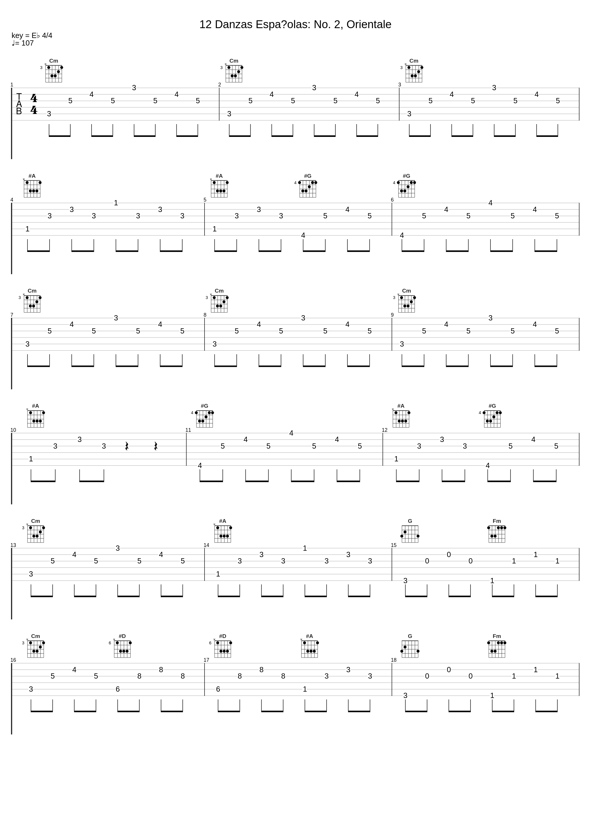 12 Danzas Españolas: No. 2, Orientale_Michael Bell_1