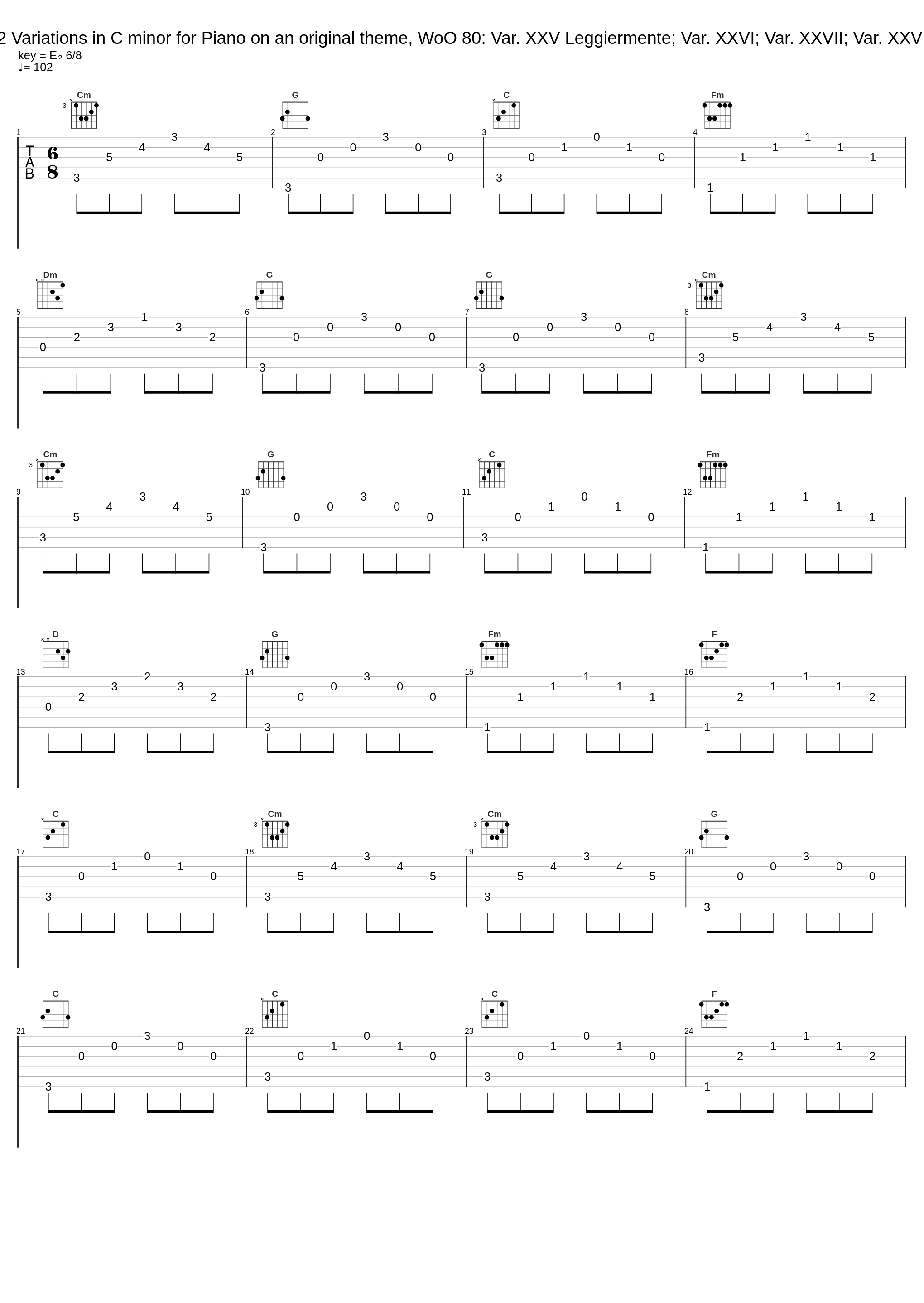 32 Variations in C minor for Piano on an original theme, WoO 80: Var. XXV Leggiermente; Var. XXVI; Var. XXVII; Var. XXVIII_Glenn Gould_1