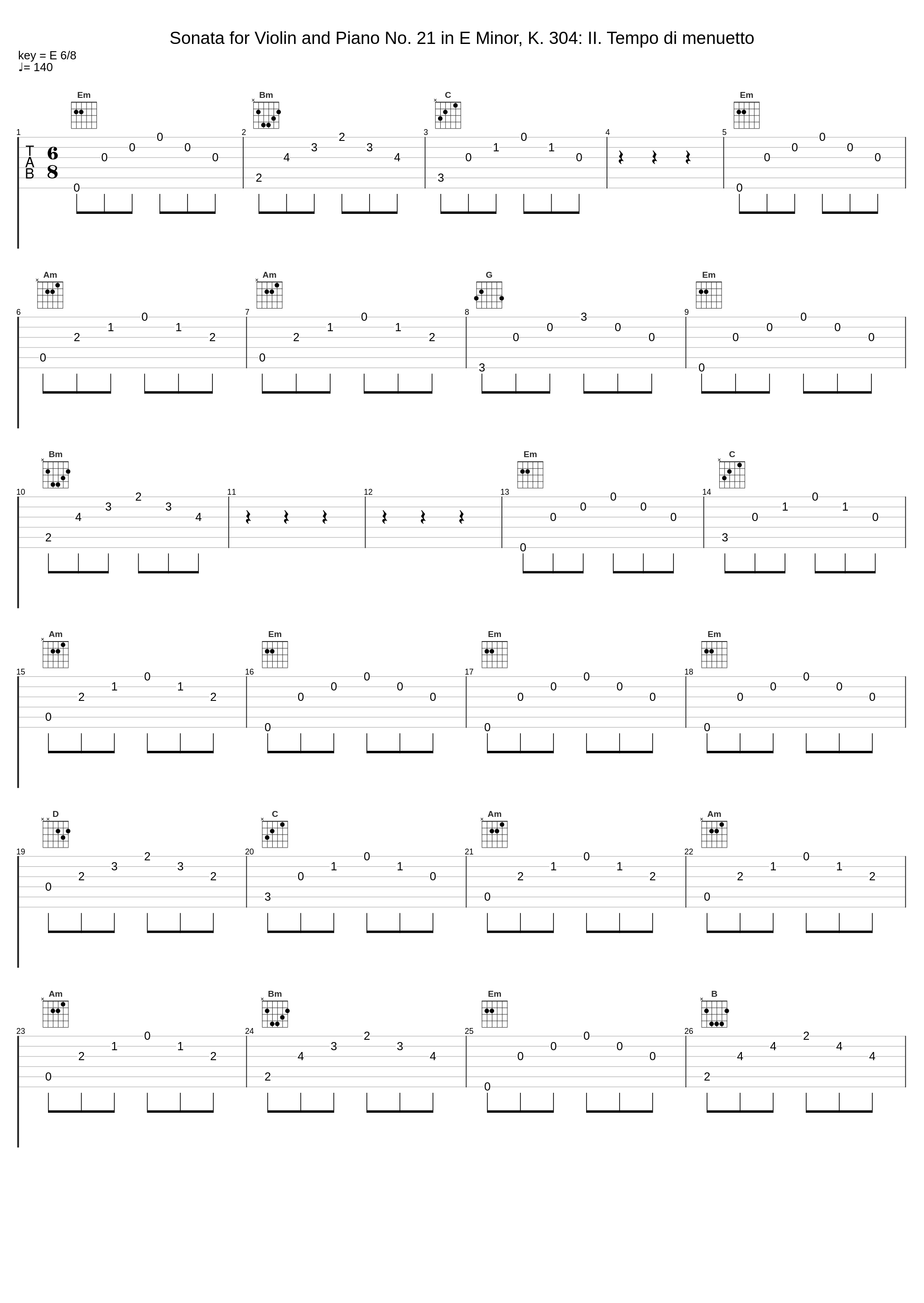 Sonata for Violin and Piano No. 21 in E Minor, K. 304: II. Tempo di menuetto_Josef Suk,Josef Hála_1