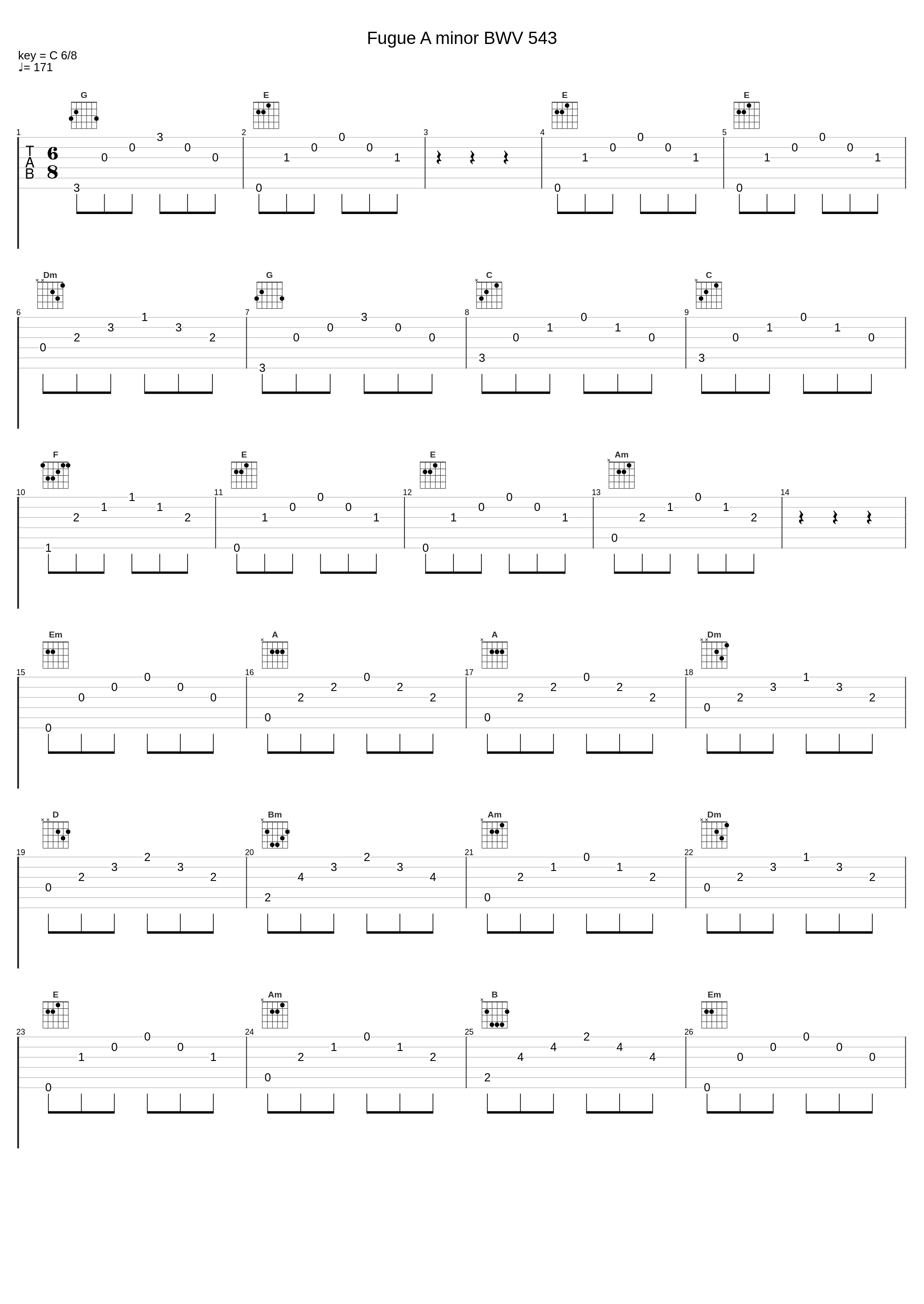 Fugue A minor BWV 543_Classical Artists_1