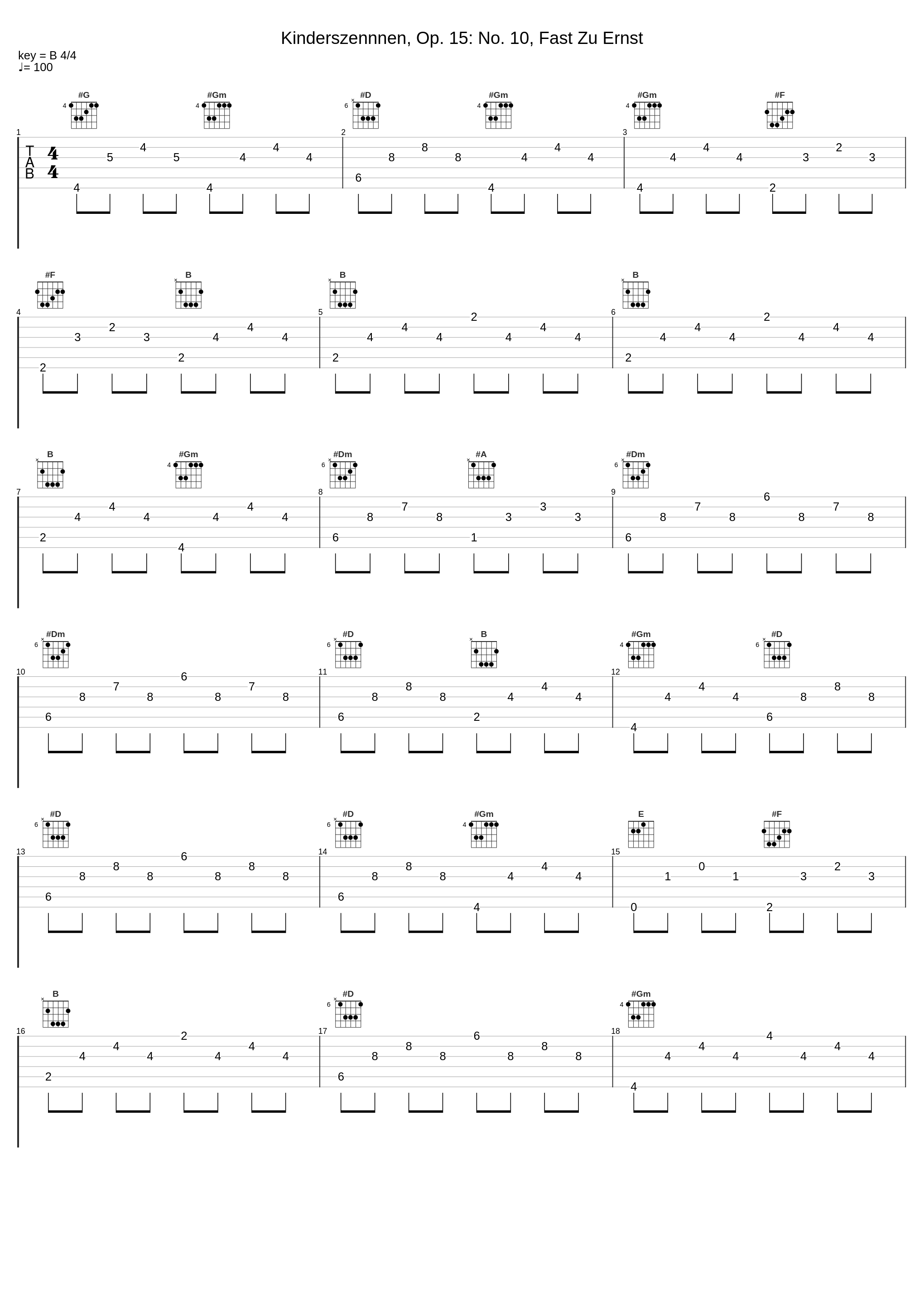 Kinderszennnen, Op. 15: No. 10, Fast Zu Ernst_Caio Pagano,Robert Schumann_1