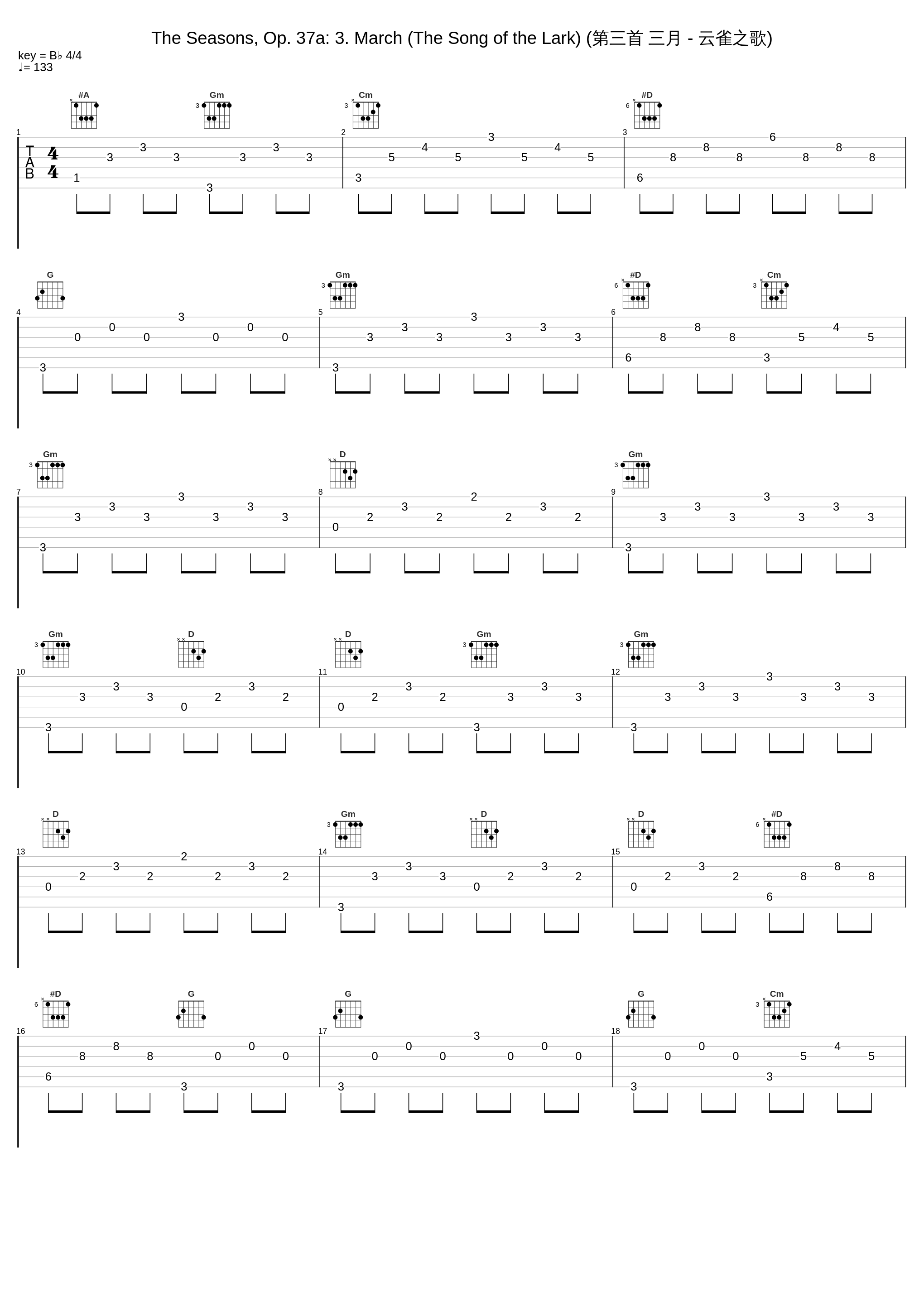 The Seasons, Op. 37a: 3. March (The Song of the Lark) (第三首 三月 - 云雀之歌)_Georgi Cherkin,Grigor Palikarov,Classic FM Orchestra_1