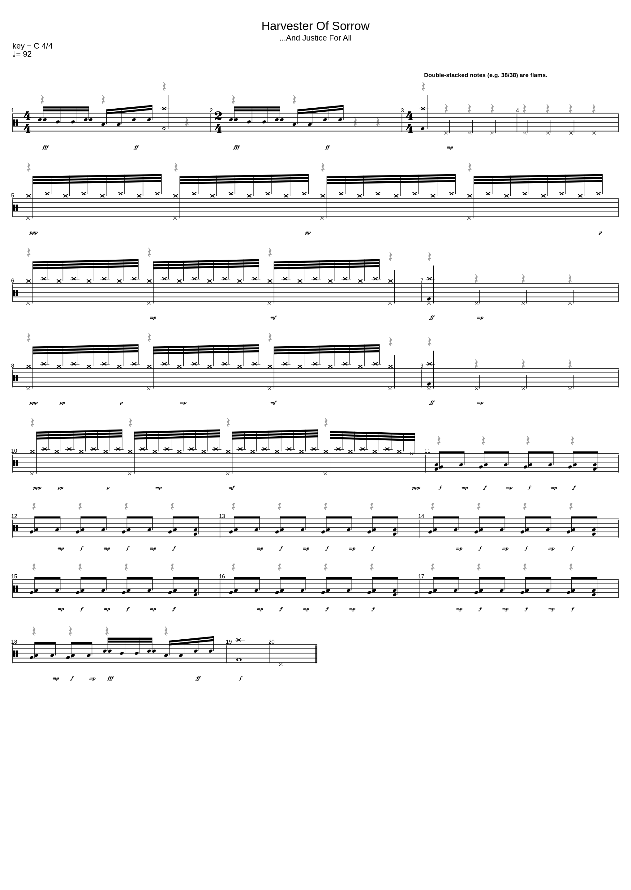 harvester of sorrow intro drums_Metallica_1