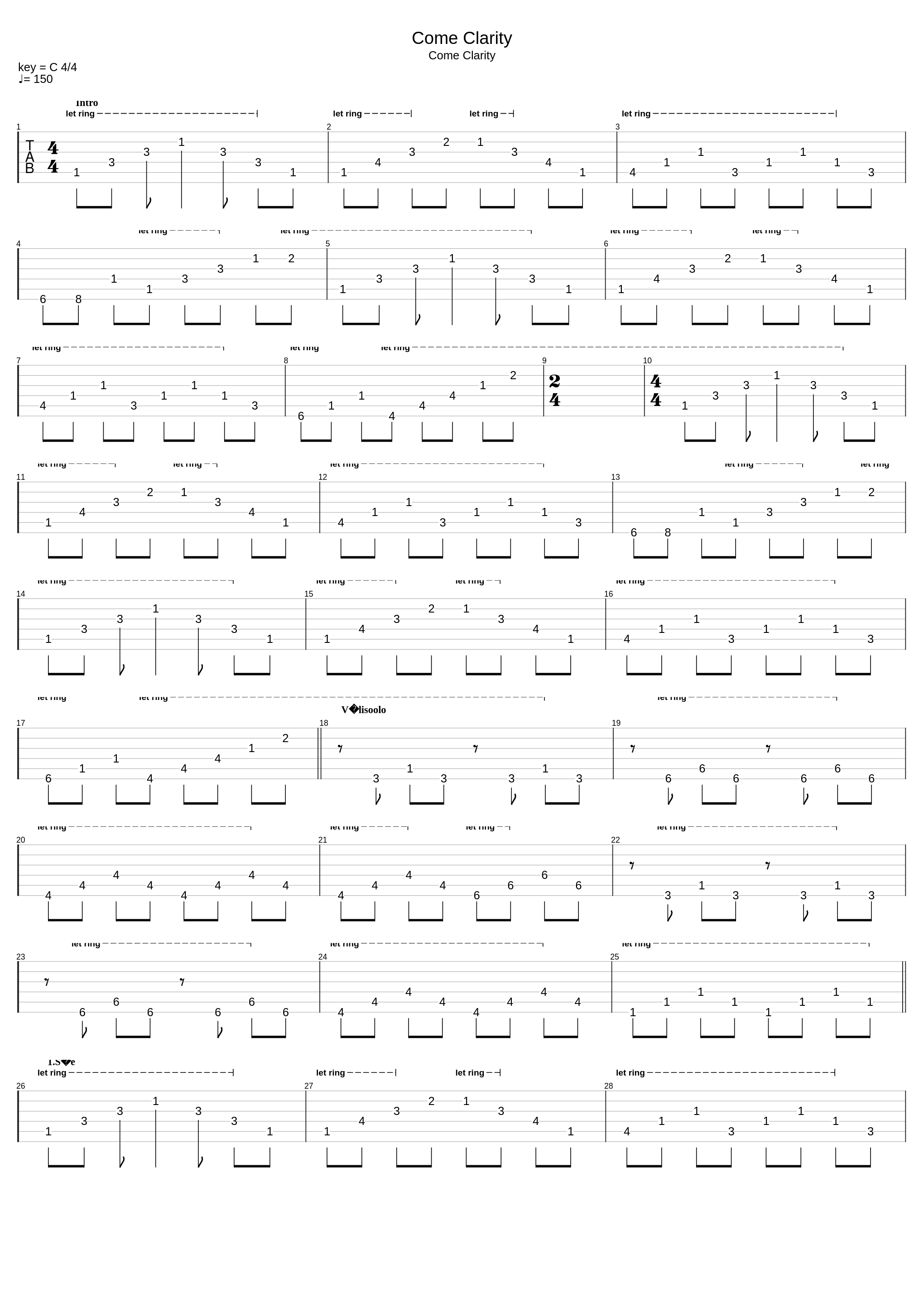 Come Clarity (Drop D)_In Flames_1