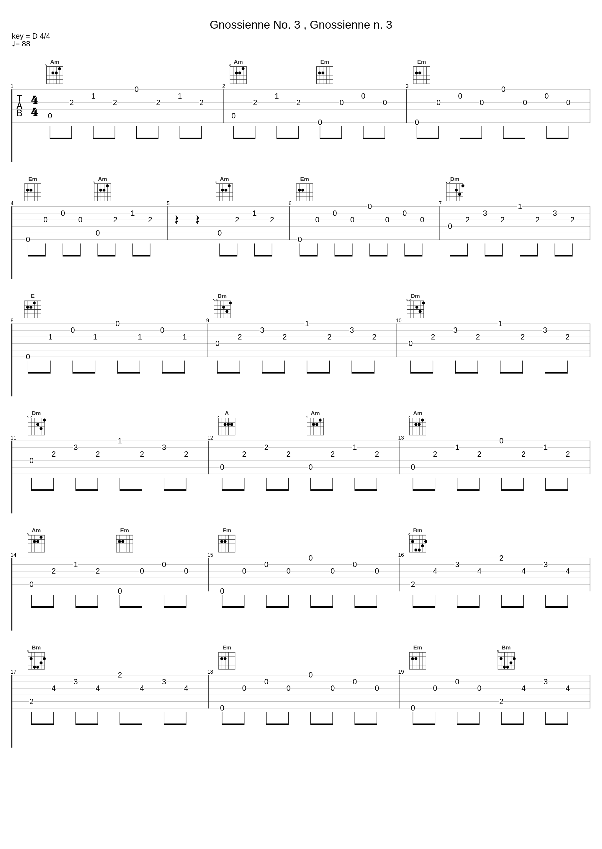 Gnossienne No. 3 , Gnossienne n. 3_Erik Satie,3rd Gnossienne_1