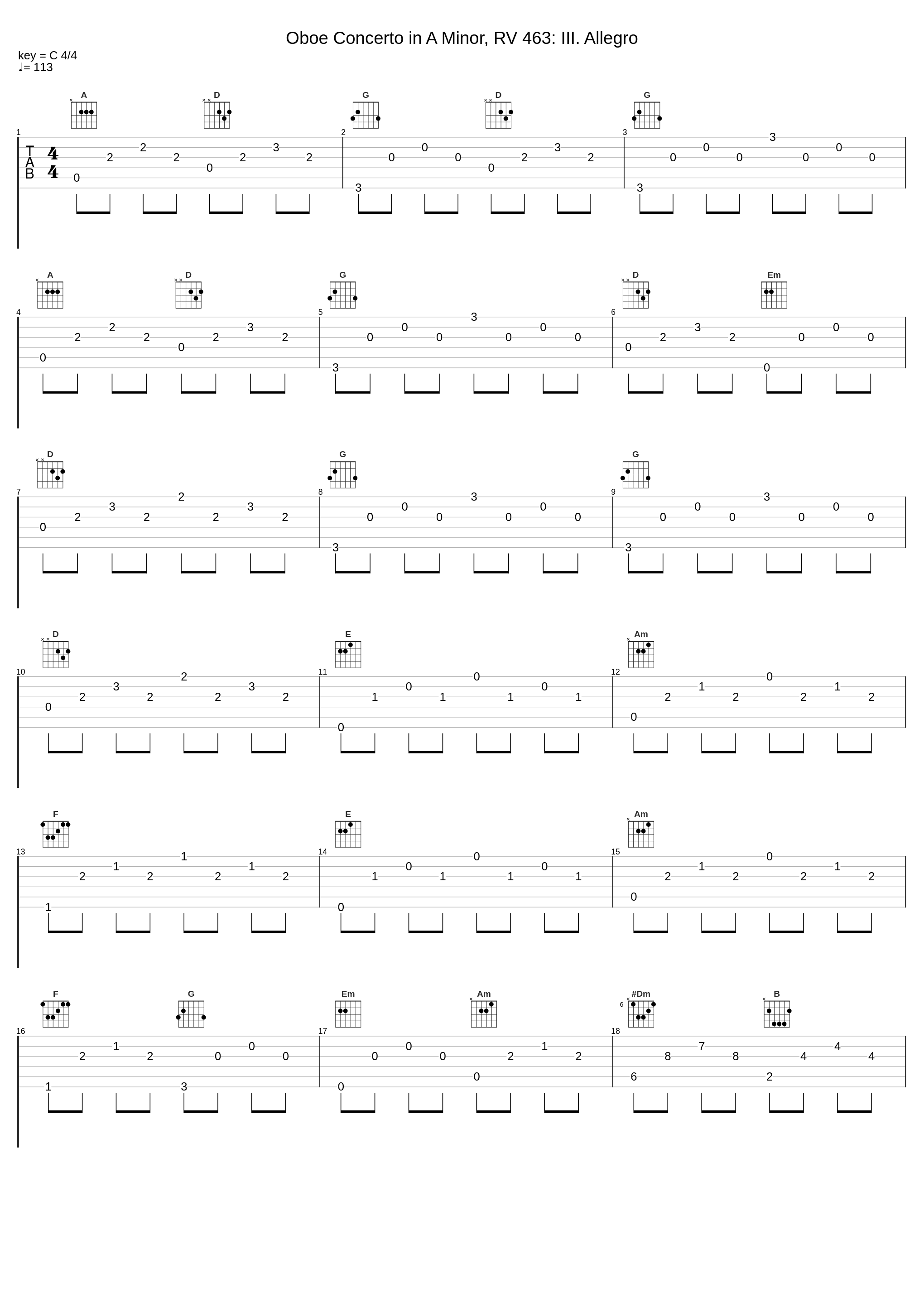 Oboe Concerto in A Minor, RV 463: III. Allegro_Strings of Zürich_1