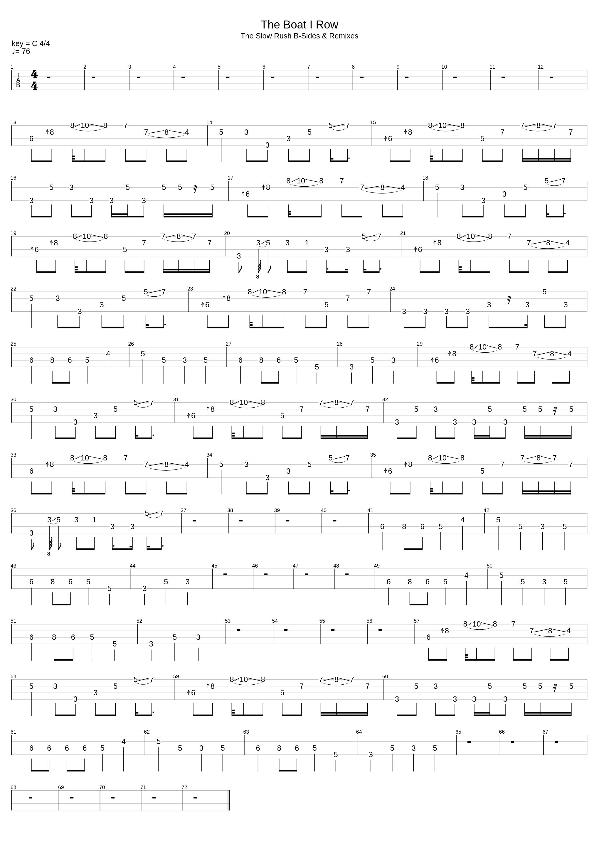 The Boat I Row - Acoustic Bass_Tame Impala_1