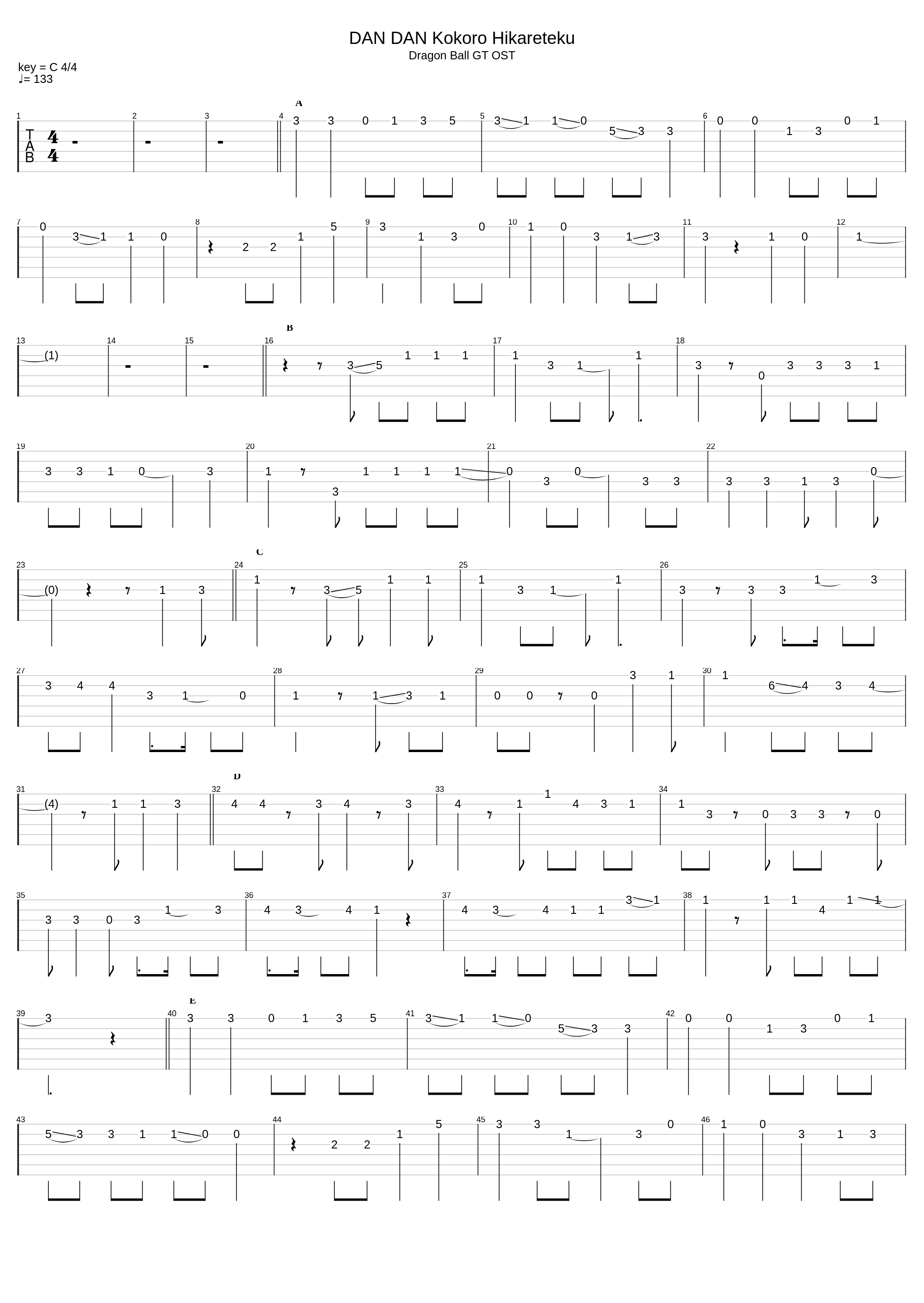 Dan Dan Kokoro Hikareteku_Dragon Ball Z_1