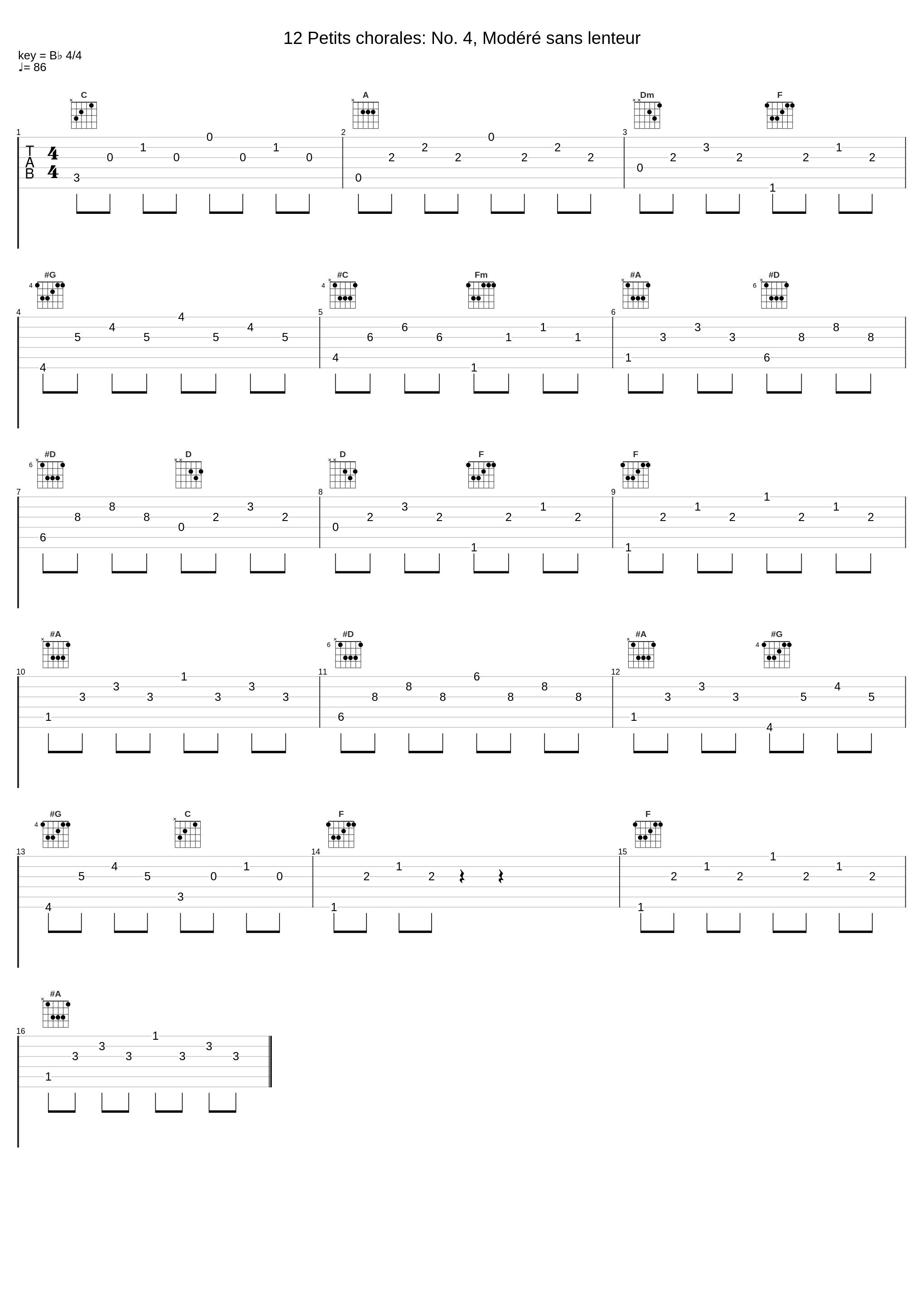 12 Petits chorales: No. 4, Modéré sans lenteur_Erik Satie,Stéphane Blet_1