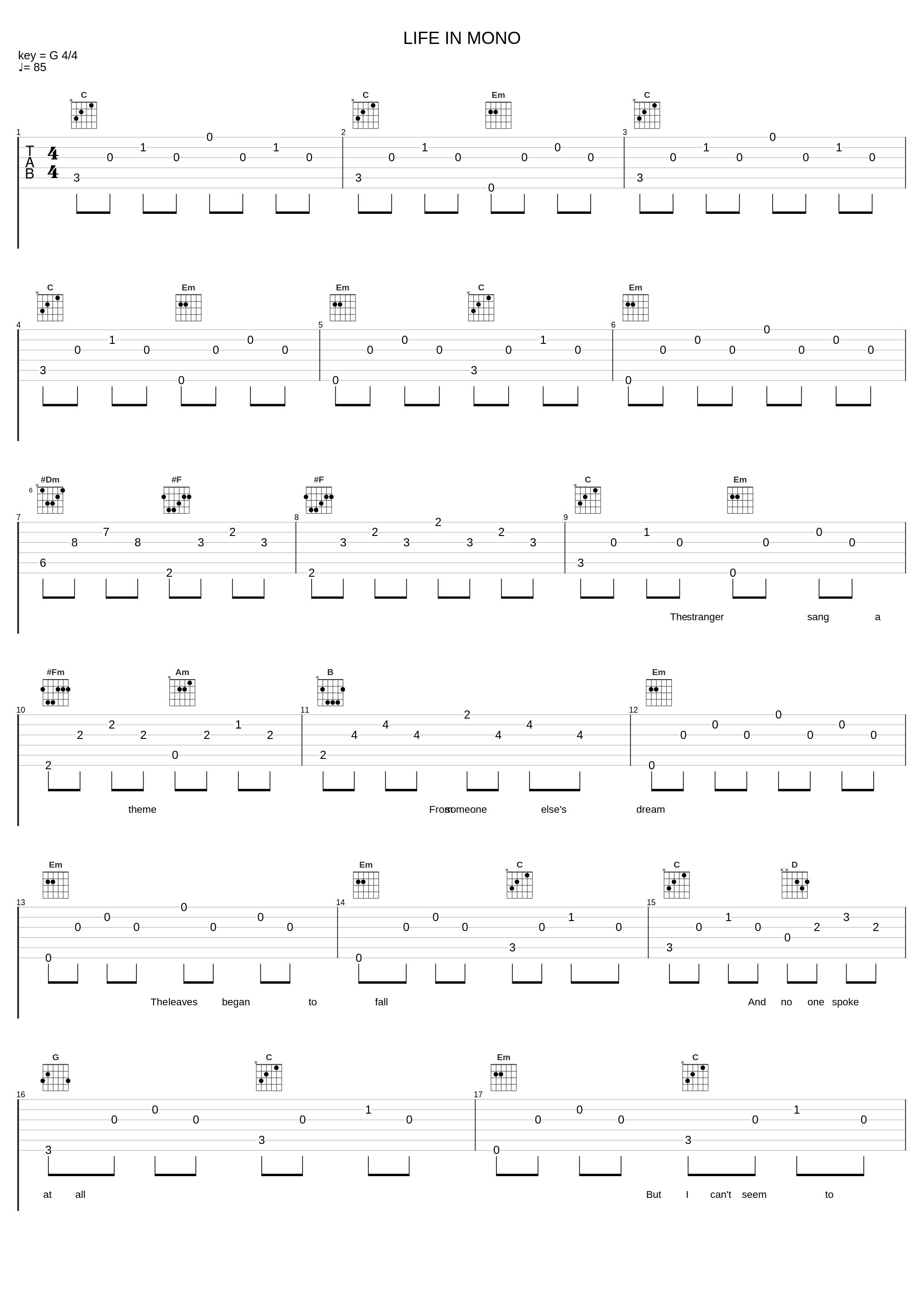 LIFE IN MONO_贵族乐团_1