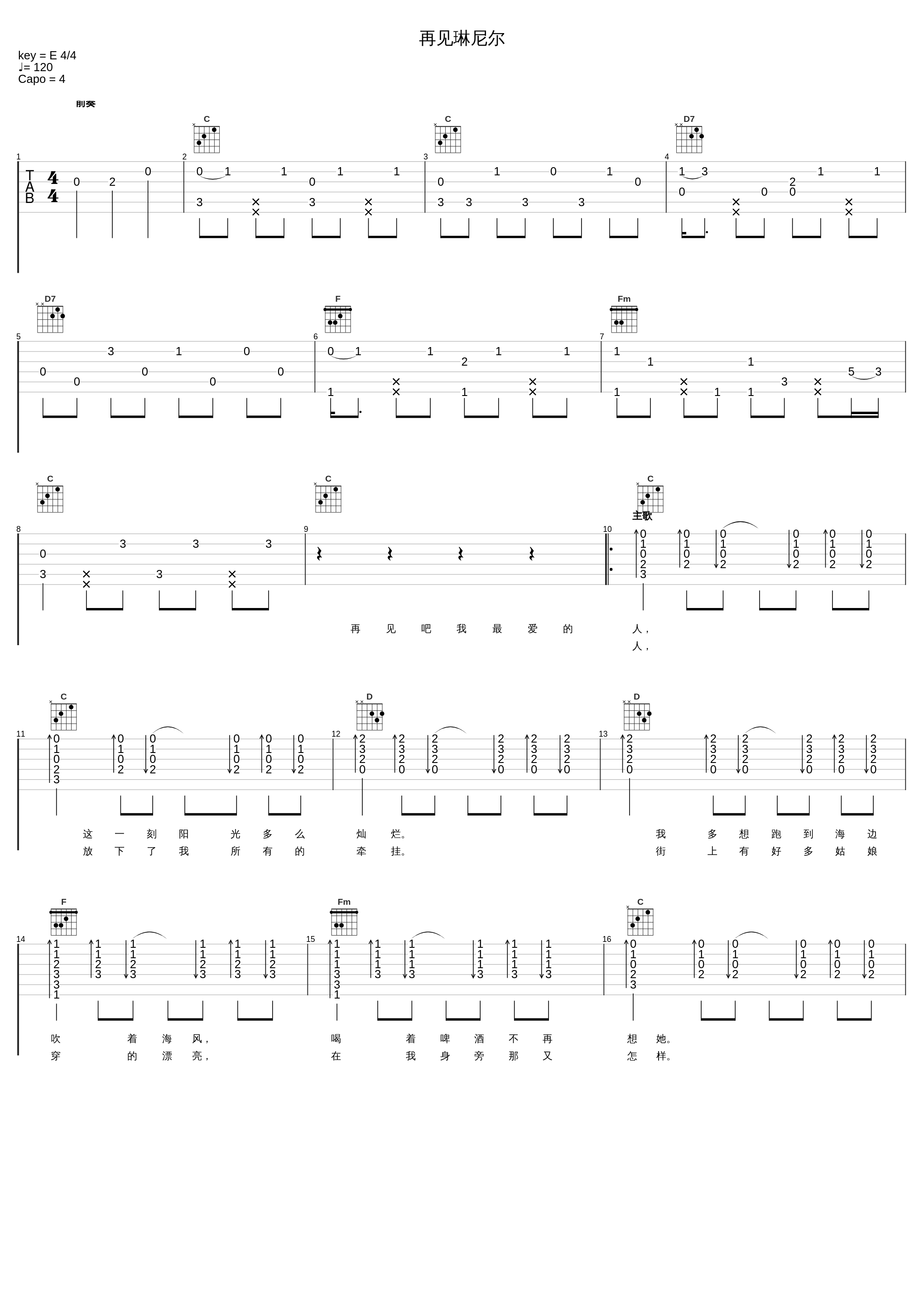 再见琳尼尔_新学校废物合唱团_1