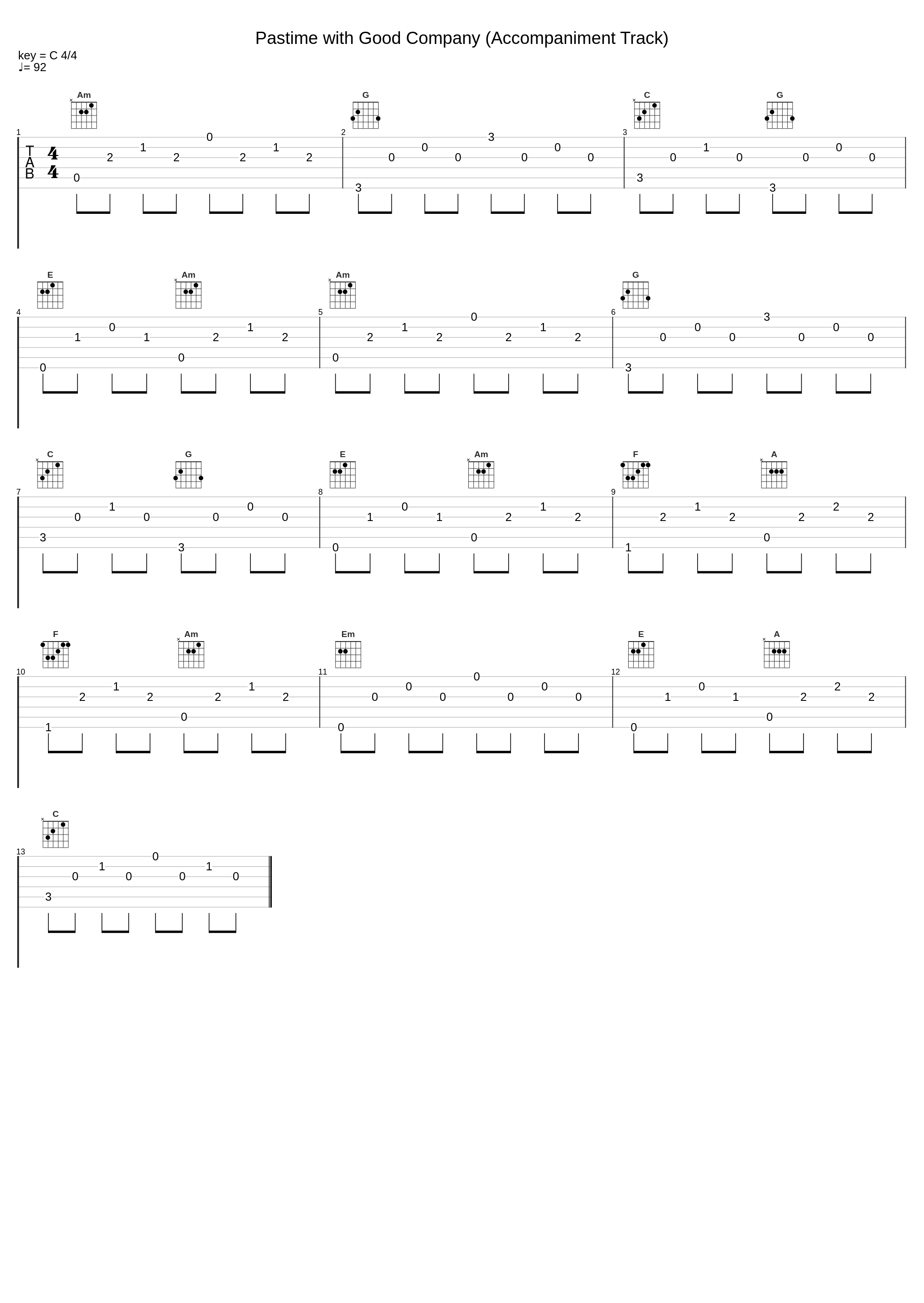 Pastime with Good Company (Accompaniment Track)_Chris Morgan_1