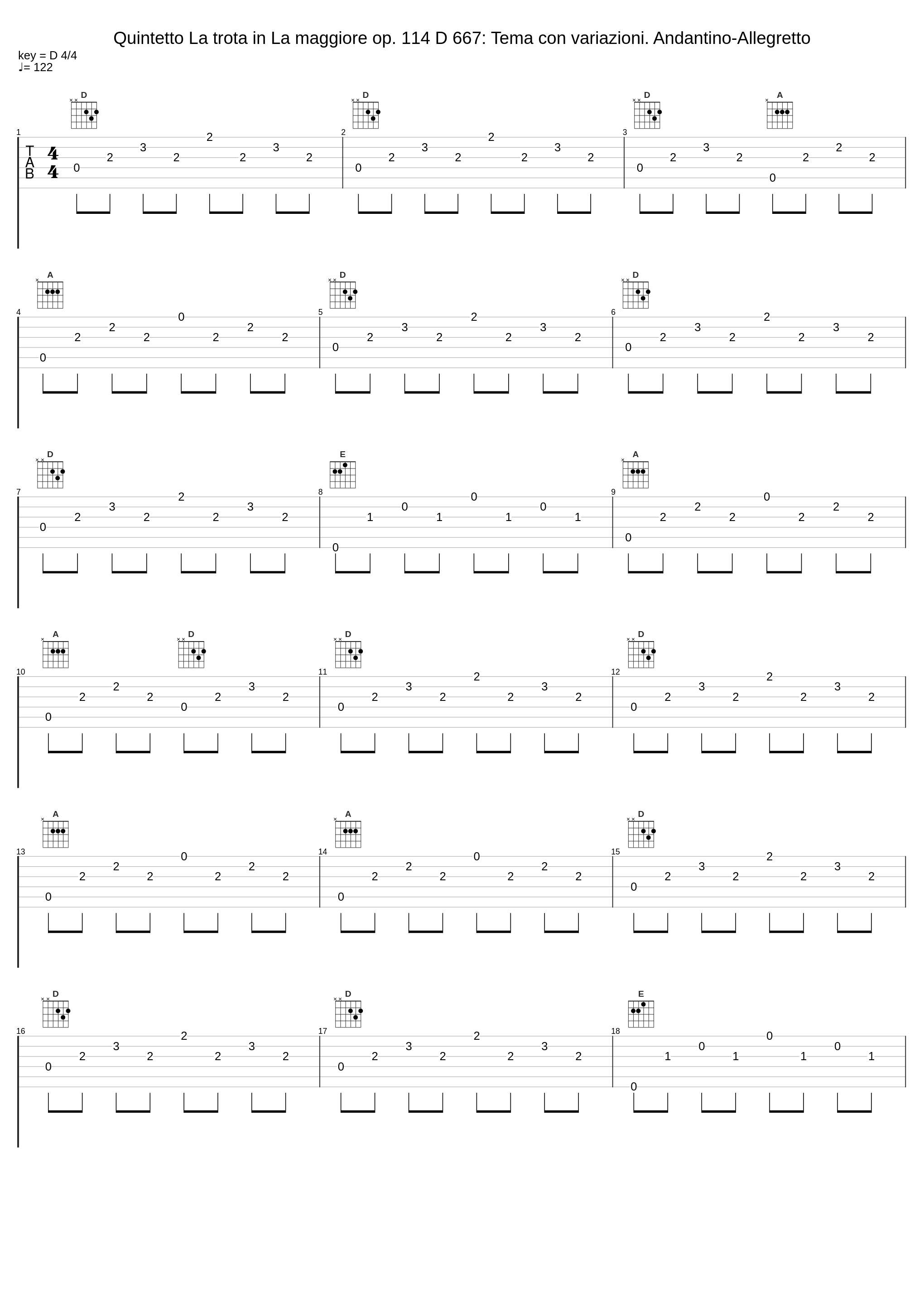 Quintetto La trota in La maggiore op. 114 D 667: Tema con variazioni. Andantino-Allegretto_Franz Schubert,Marc van den Brick,La grande orchestra classica_1