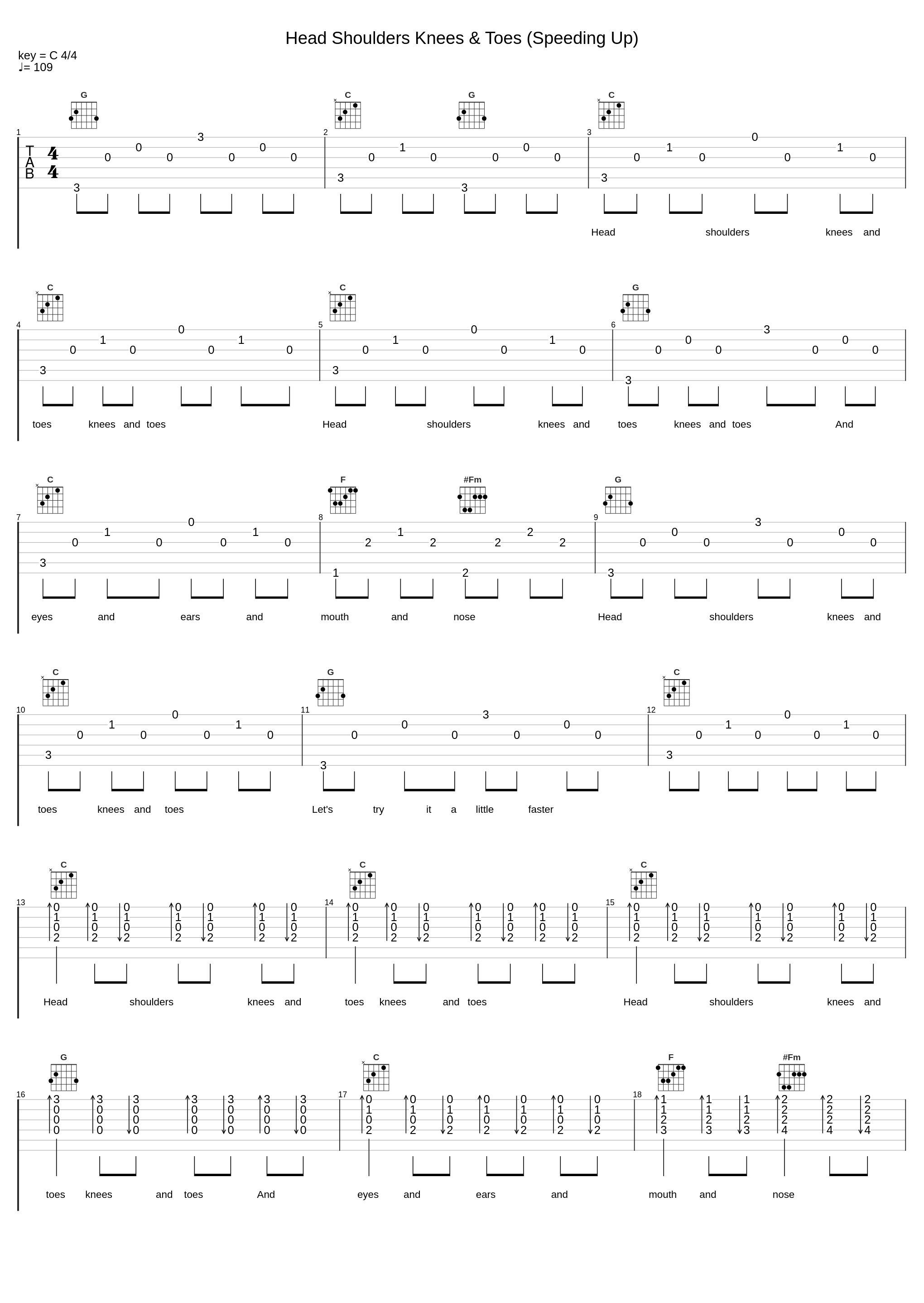 Head Shoulders Knees & Toes (Speeding Up)_Super Simple Songs_1