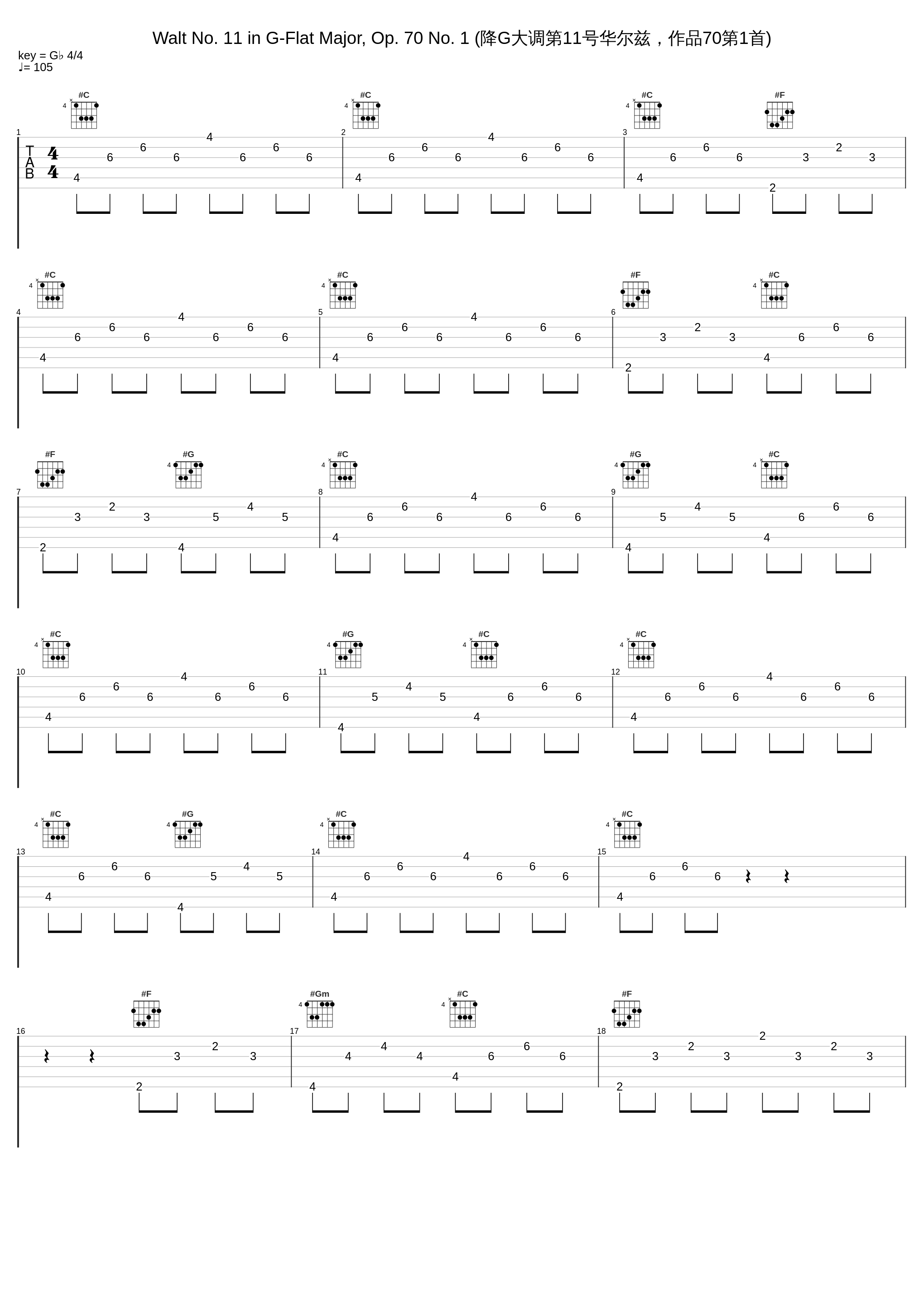 Walt No. 11 in G-Flat Major, Op. 70 No. 1 (降G大调第11号华尔兹，作品70第1首)_Sergei Rachmaninoff_1