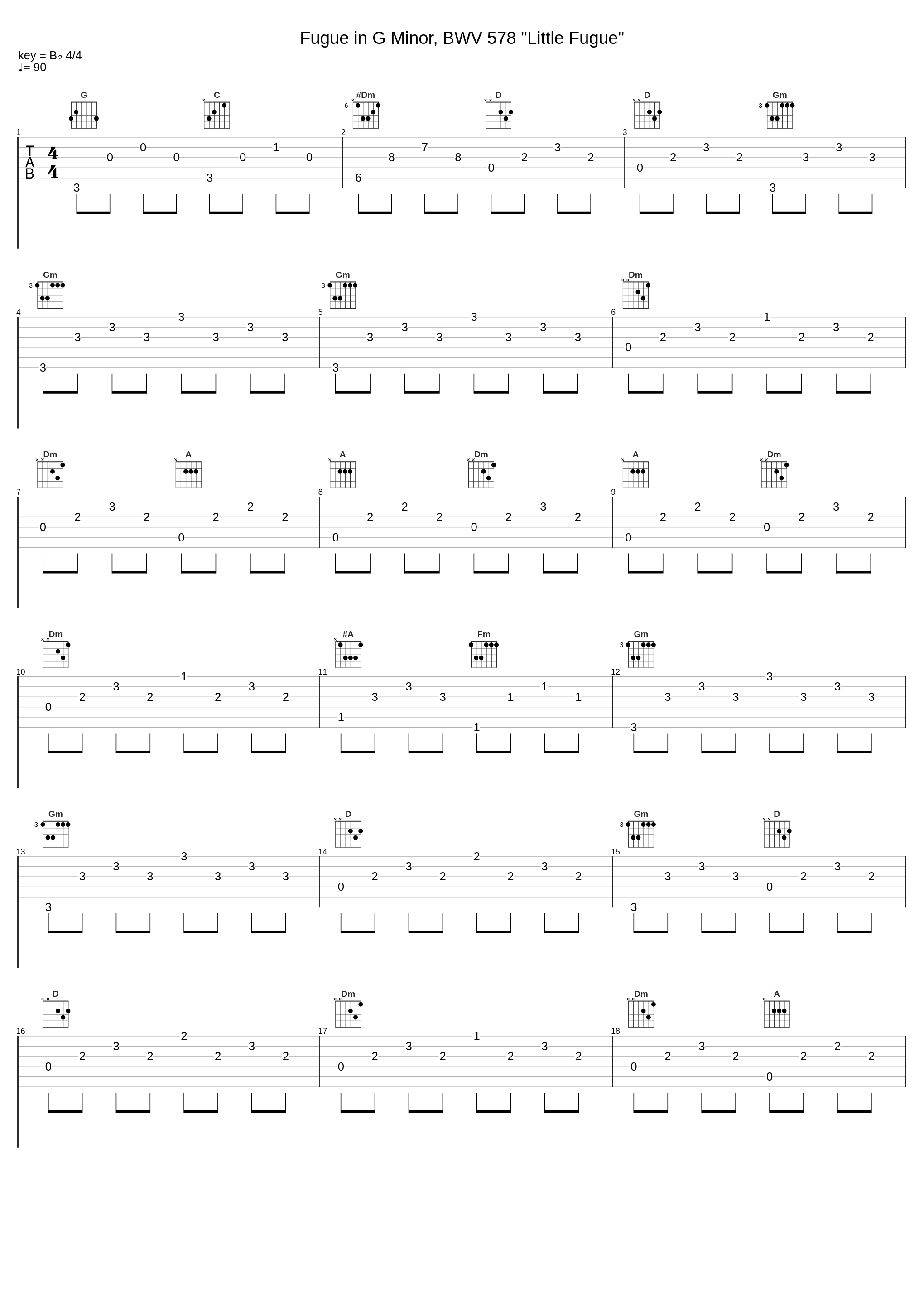 Fugue in G Minor, BWV 578 "Little Fugue"_Thomas Heywood_1