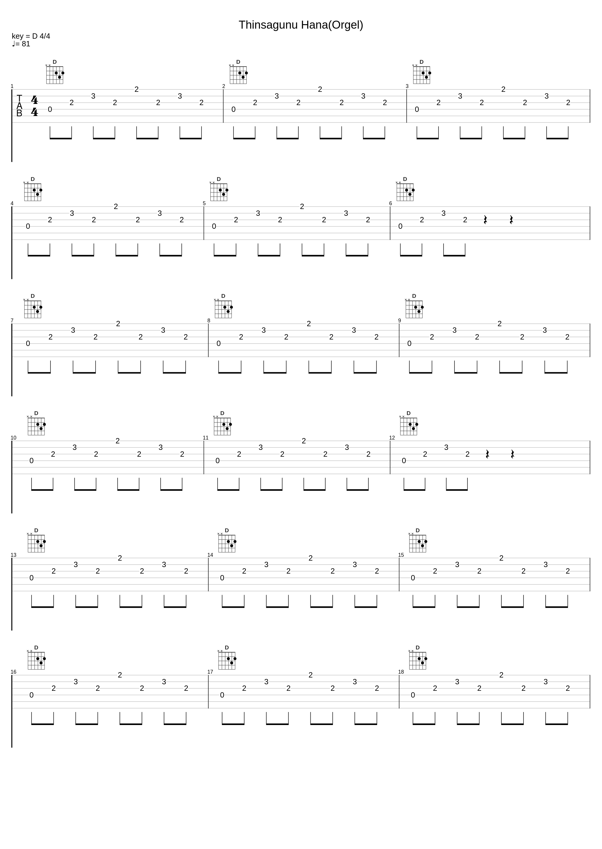 Thinsagunu Hana(Orgel)_Relaxing Orgel_1