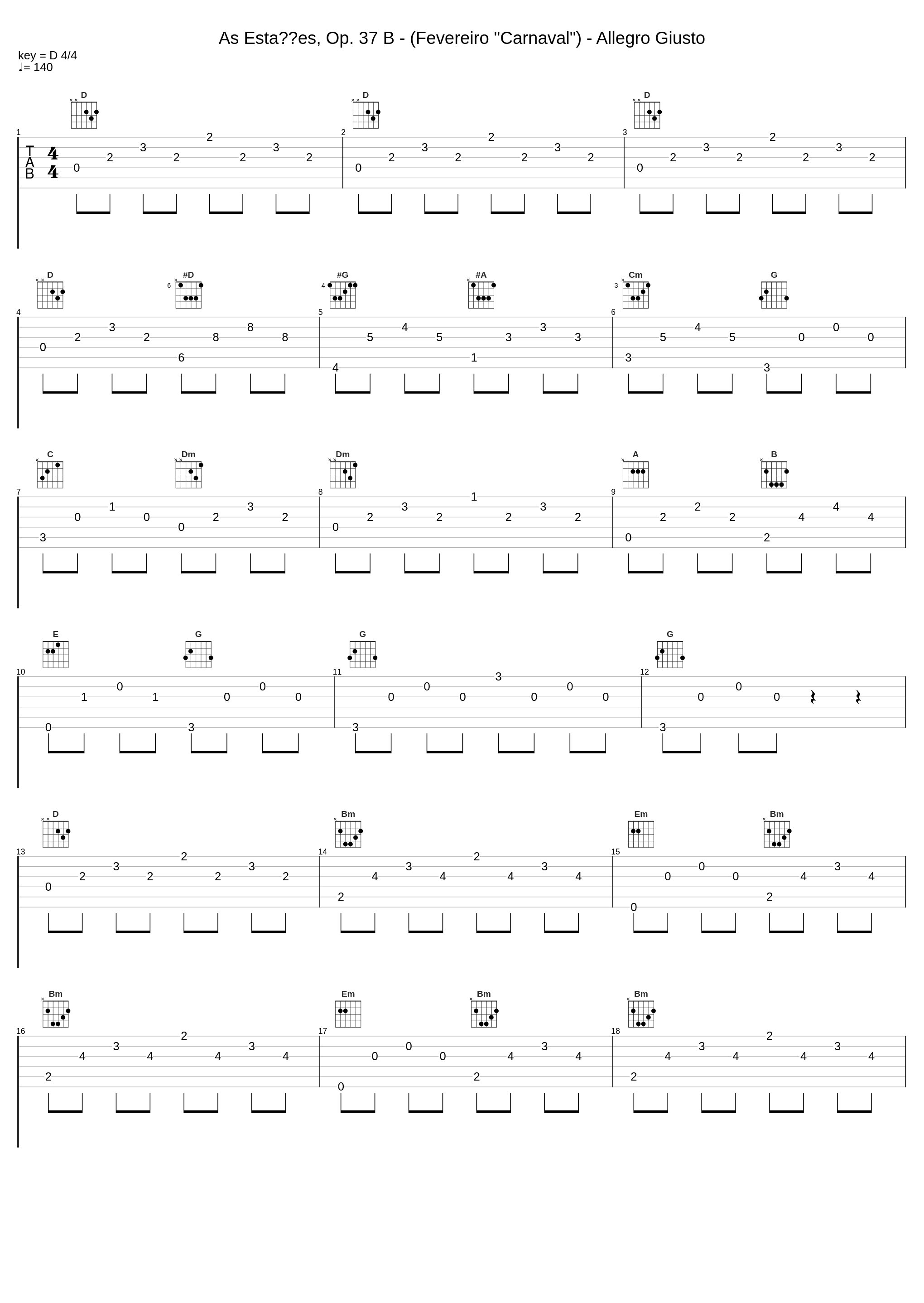 As Estações, Op. 37 B - (Fevereiro "Carnaval") - Allegro Giusto_Arthur Moreira Lima_1