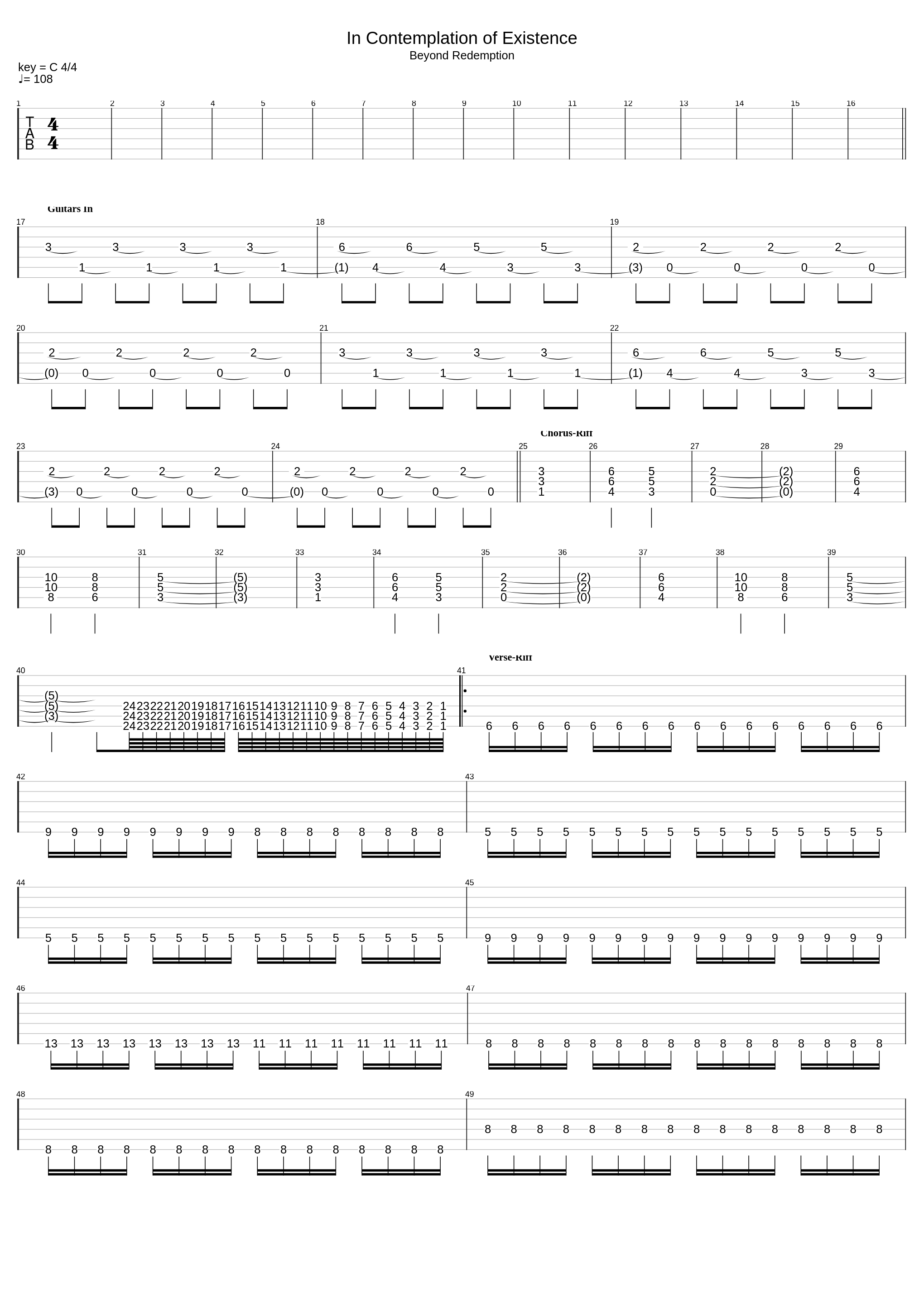 In Contemplation Of Existence_De Profundis_1