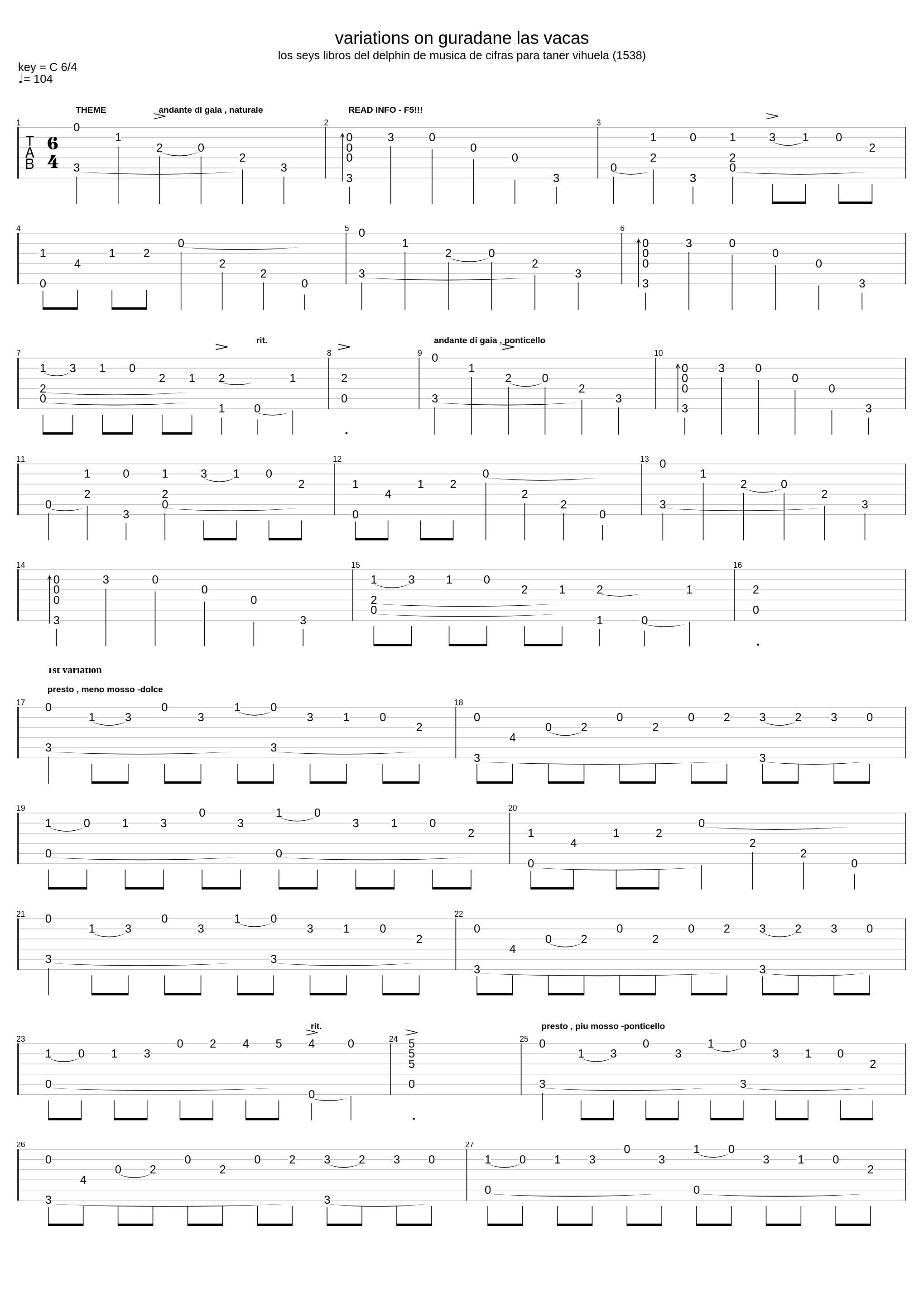 Variations On Guardame Las Vacas_De Narvaez_1