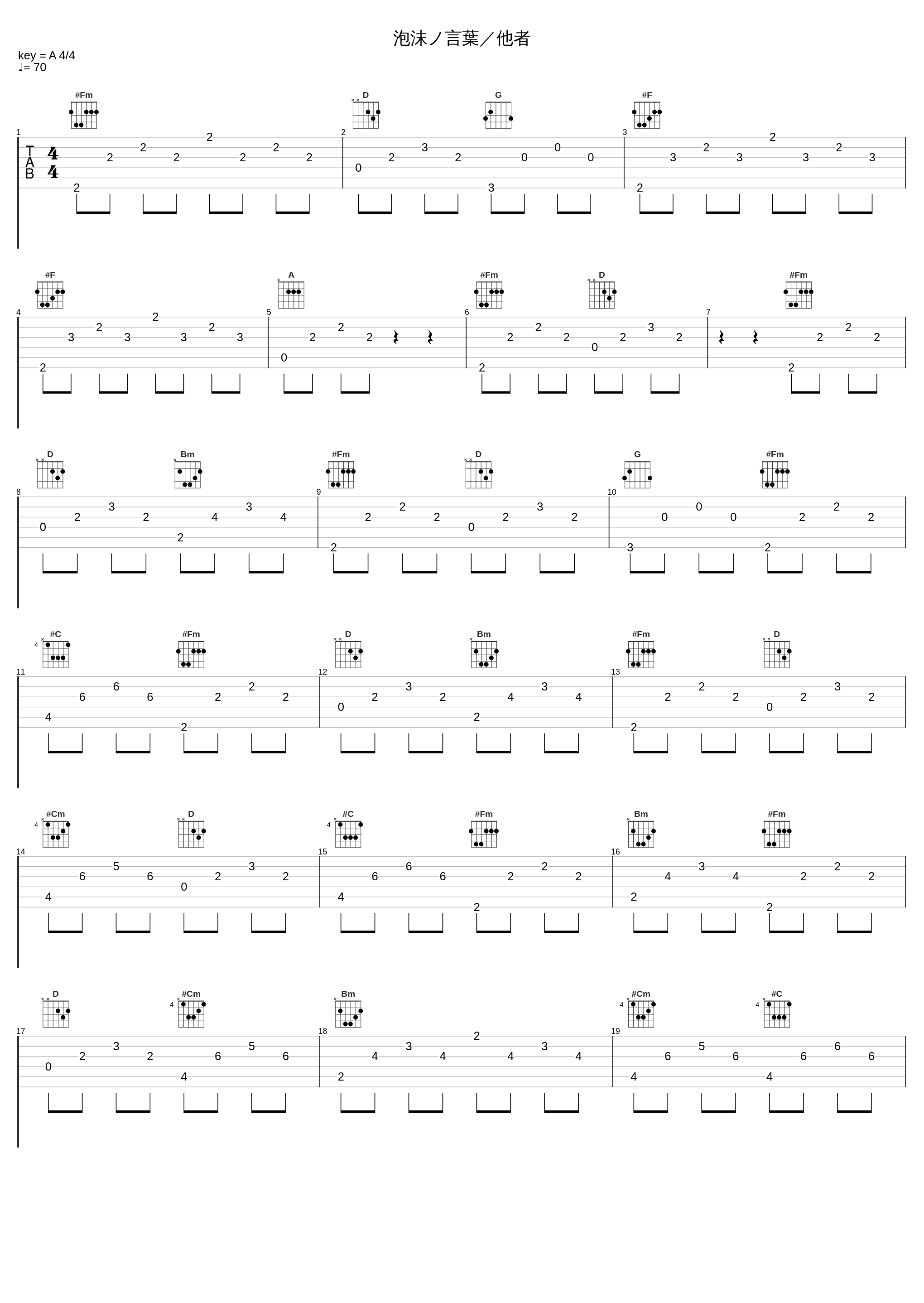 泡沫ノ言葉／他者_帆足圭吾_1