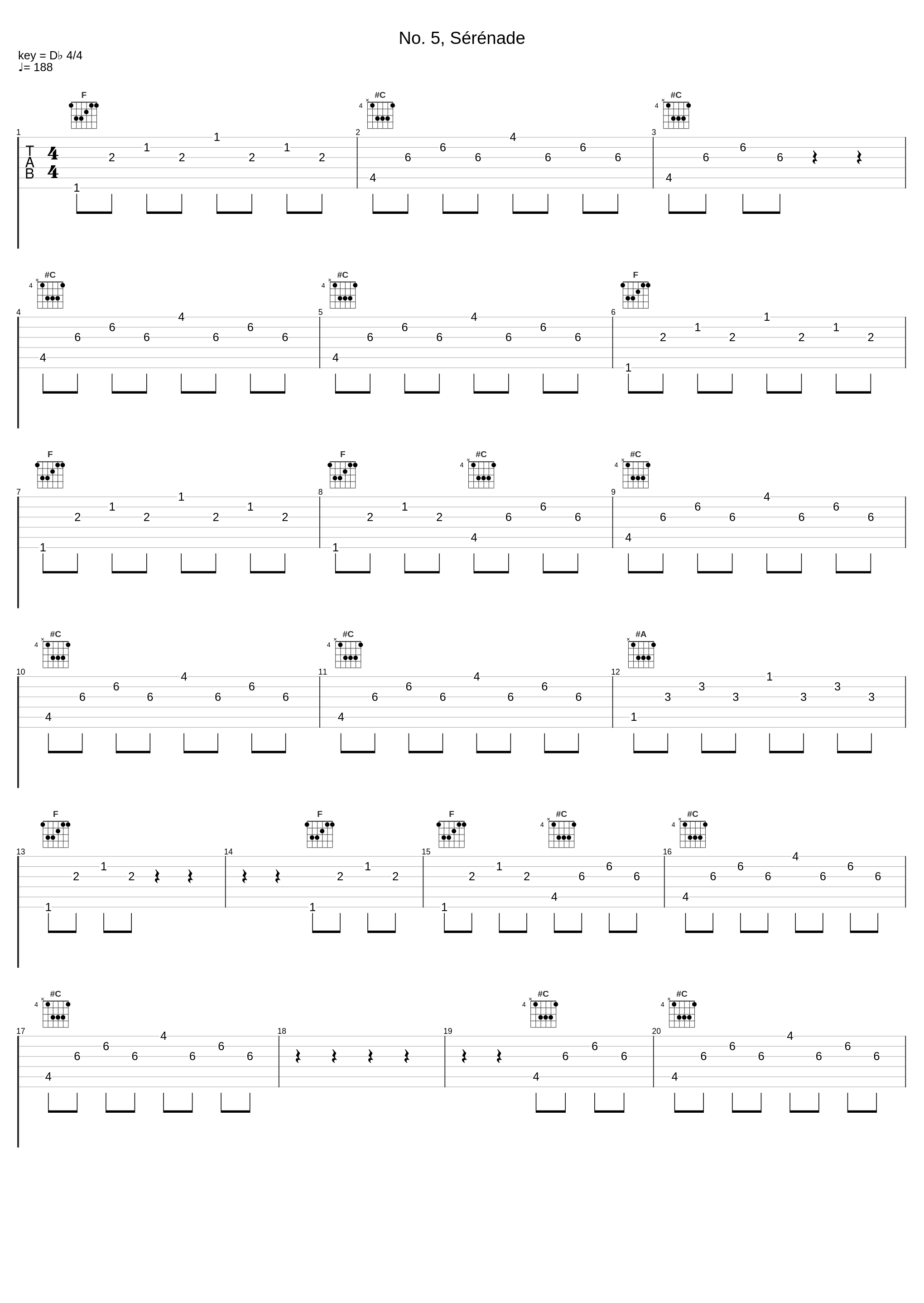 No. 5, Sérénade_Sergei Rachmaninoff_1