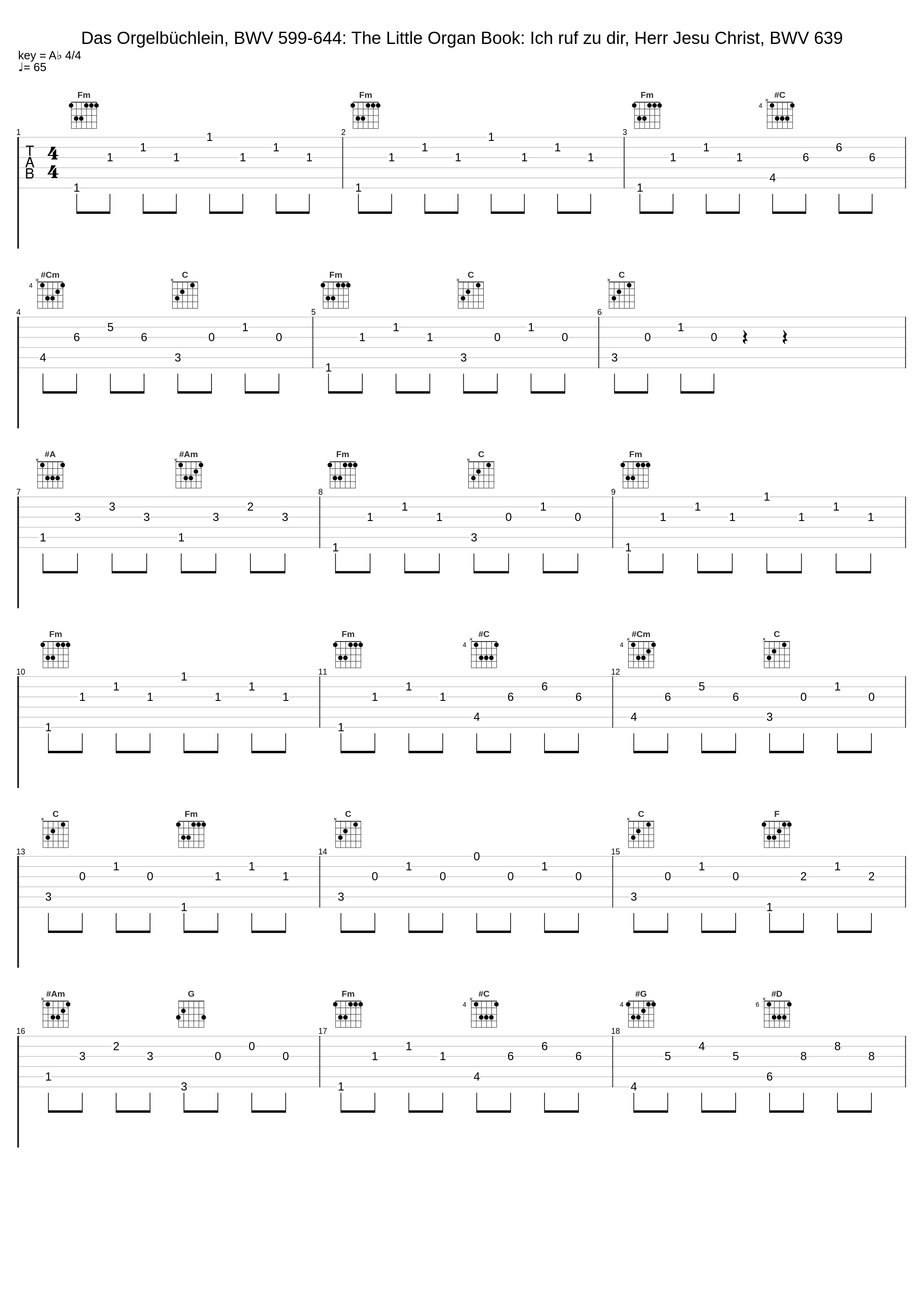 Das Orgelbüchlein, BWV 599-644: The Little Organ Book: Ich ruf zu dir, Herr Jesu Christ, BWV 639_Wolfgang Rubsam_1