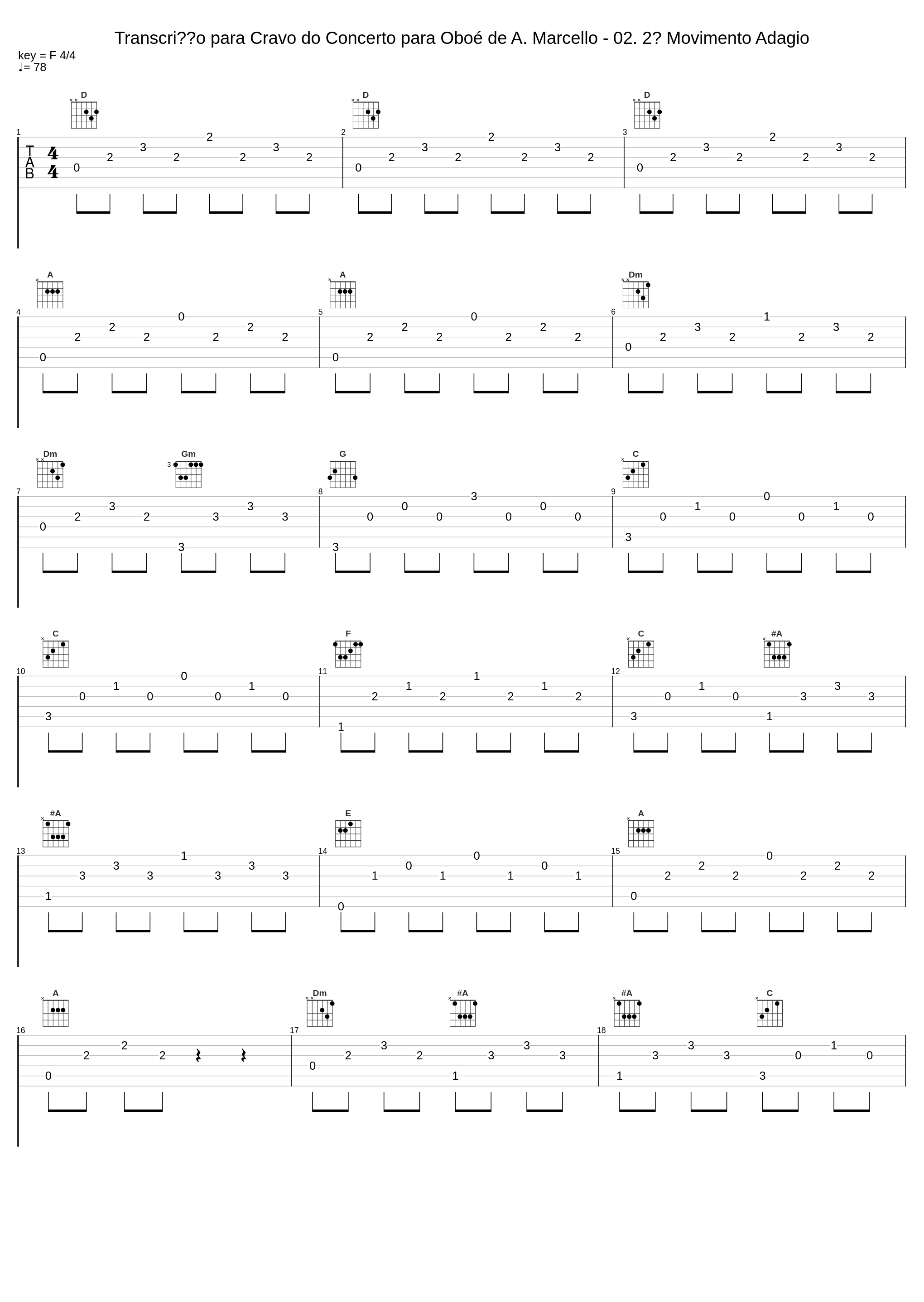Transcrição para Cravo do Concerto para Oboé de A. Marcello - 02. 2º Movimento Adagio_Arthur Moreira Lima_1