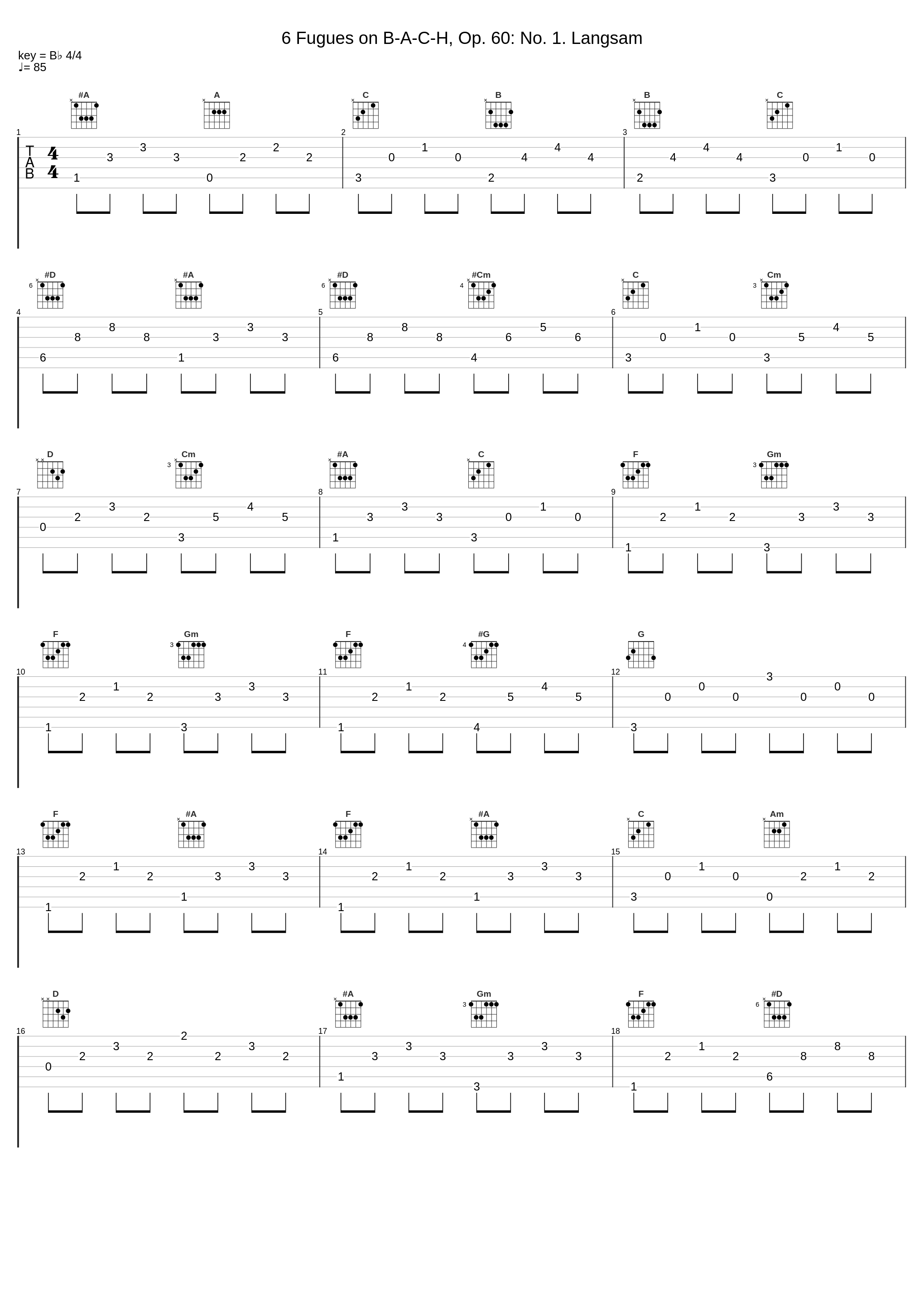 6 Fugues on B-A-C-H, Op. 60: No. 1. Langsam_Martin Schmeding_1