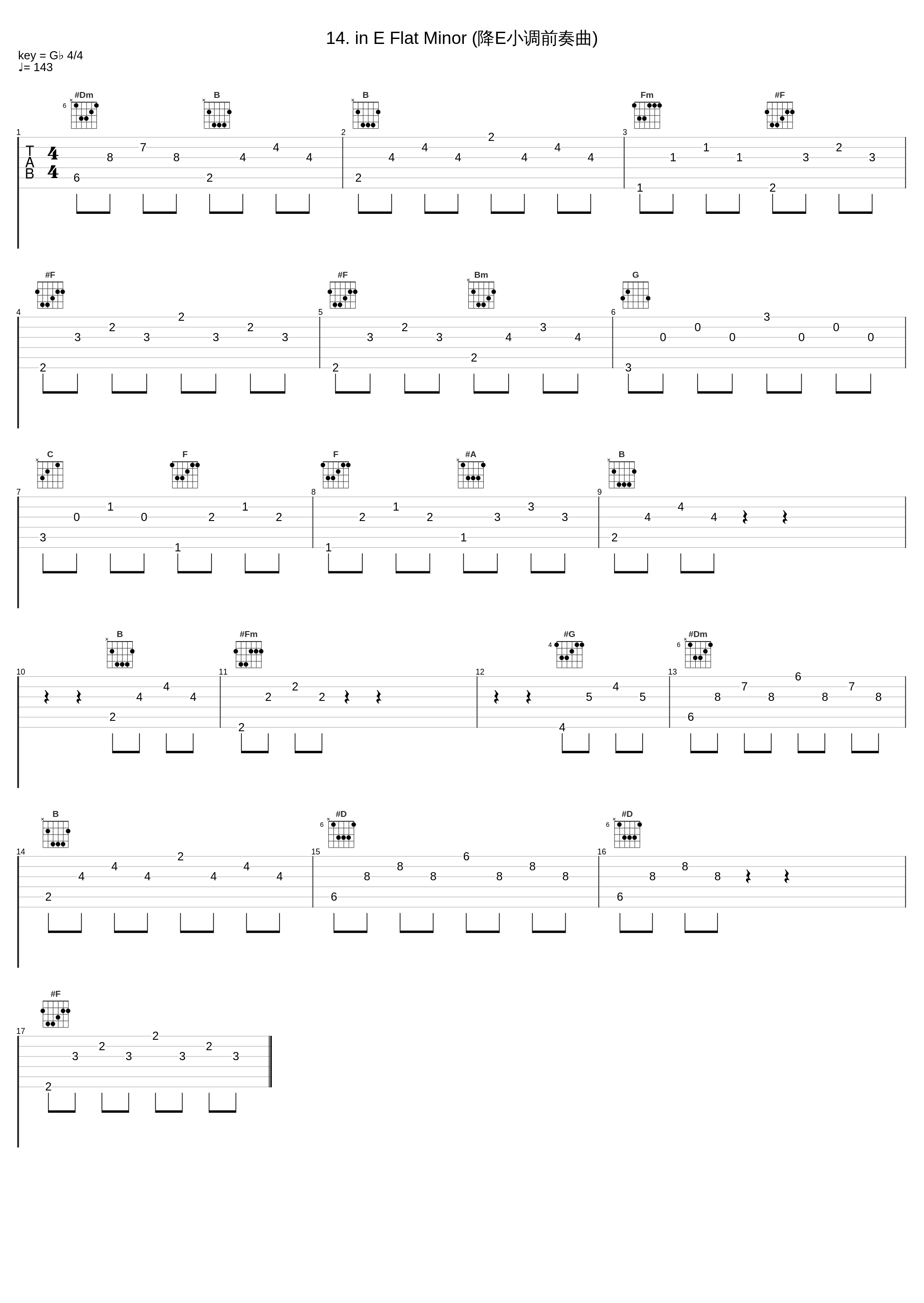 14. in E Flat Minor (降E小调前奏曲)_李云迪_1