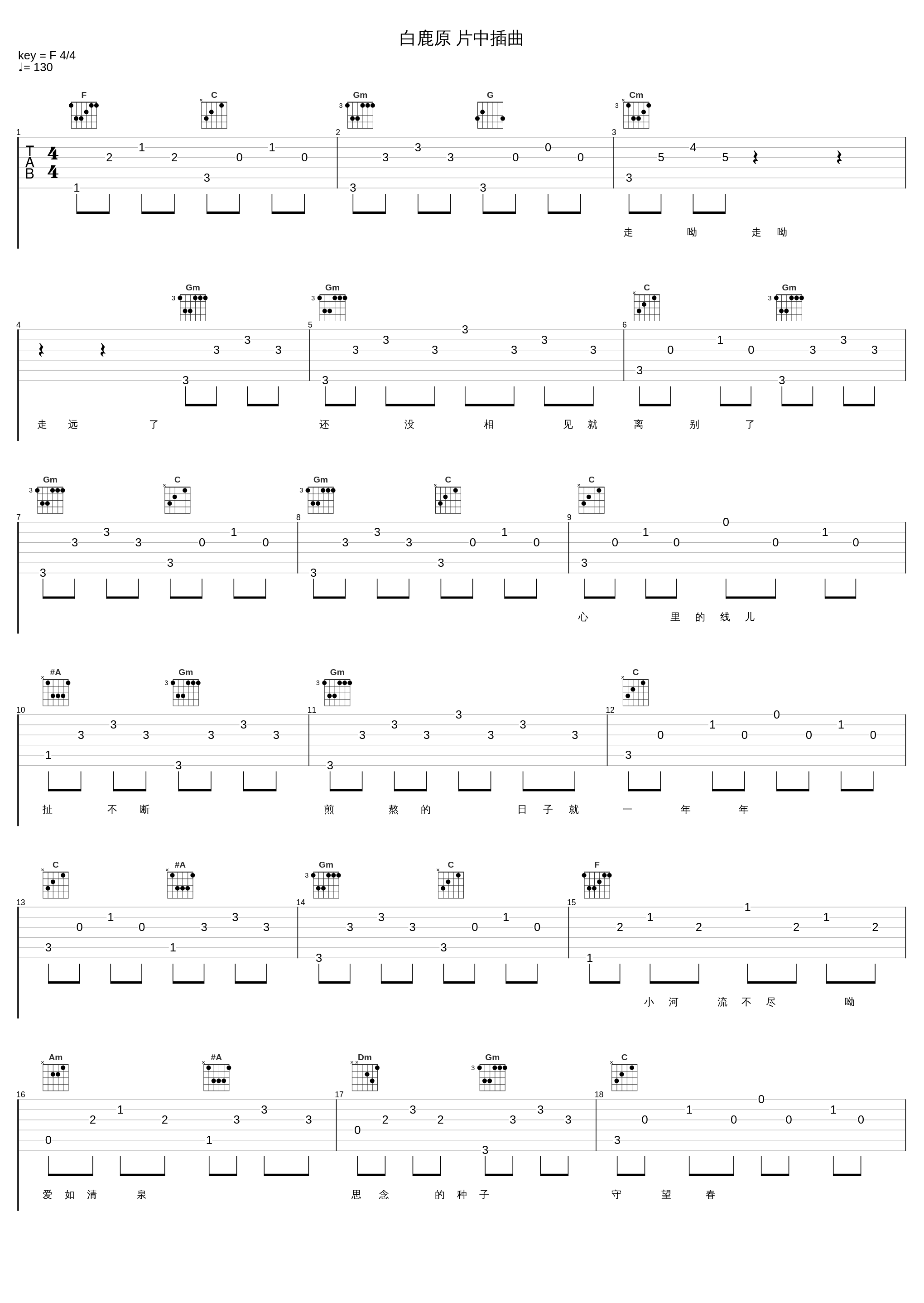 白鹿原 片中插曲_陈思思_1